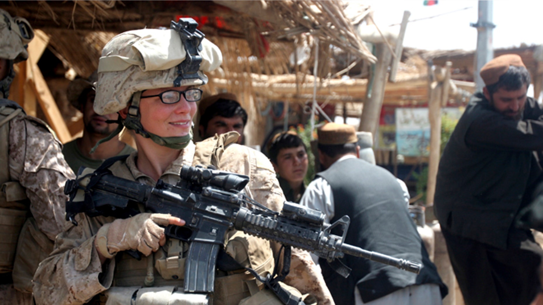 FILE: August 18, 2010: A female Marine in Marjah, Afghanistan.