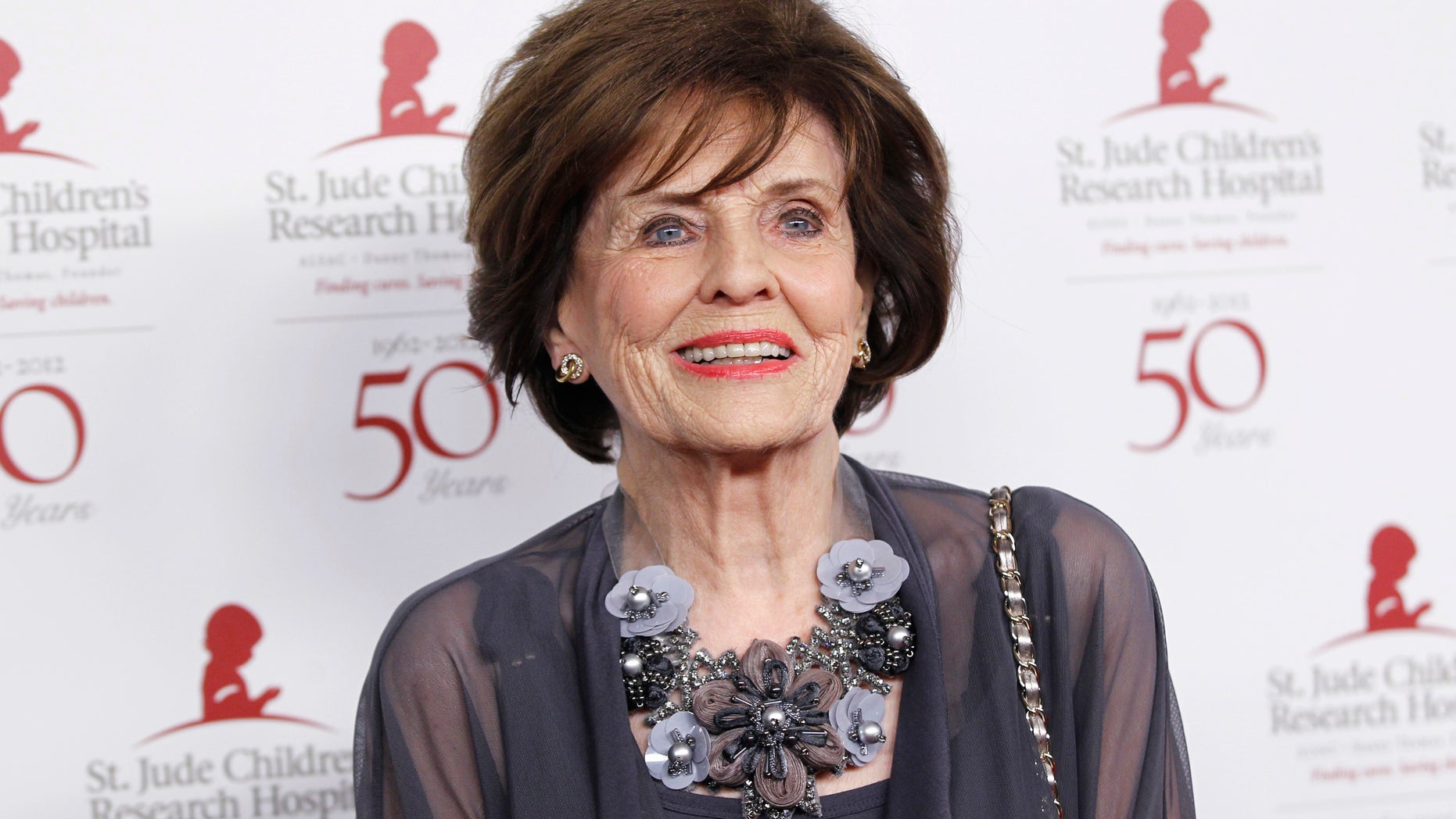 January 7, 2012. Actress Marjorie Lord poses at the benefit gala for the 50th anniversary of St. Jude Children's Research Hospital in Beverly Hills, California.
