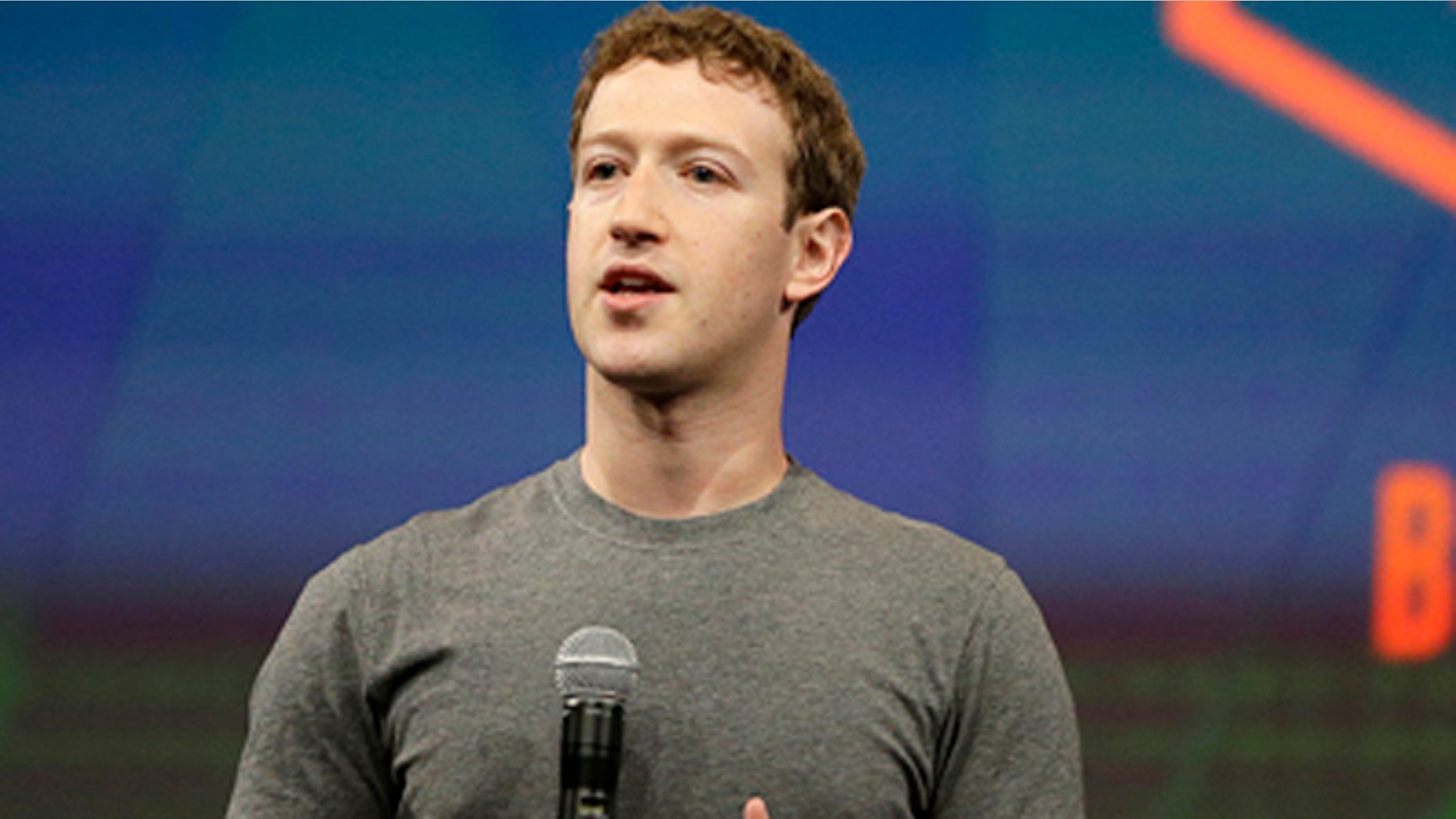 April 30, 2014: Facebook CEO Mark Zuckerberg gestures while delivering the keynote address at the f8 Facebook Developer Conference in San Francisco.