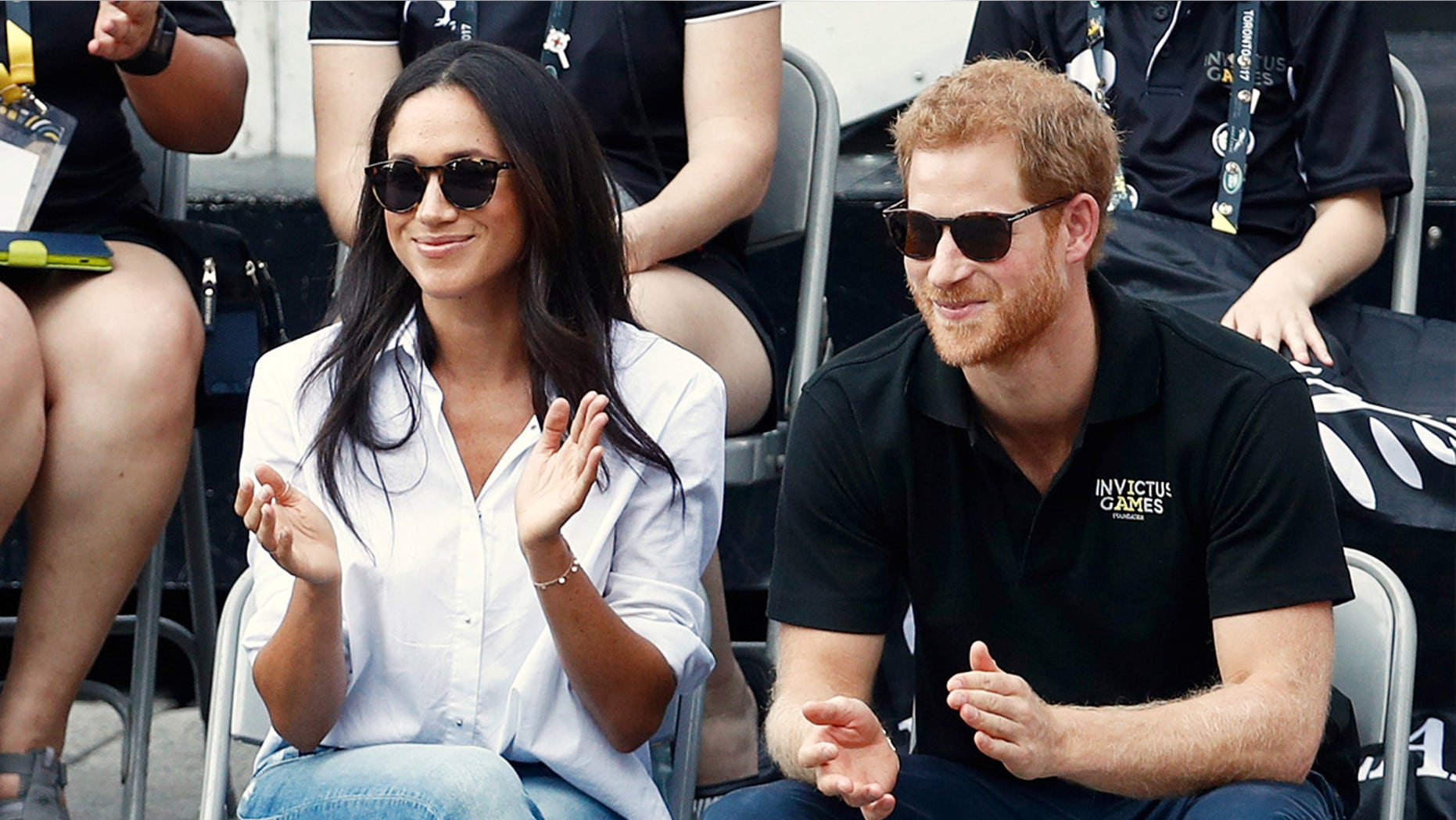 Meghan Markle and Prince Harry in their first public appearance at the September 2017 Invictus Games.