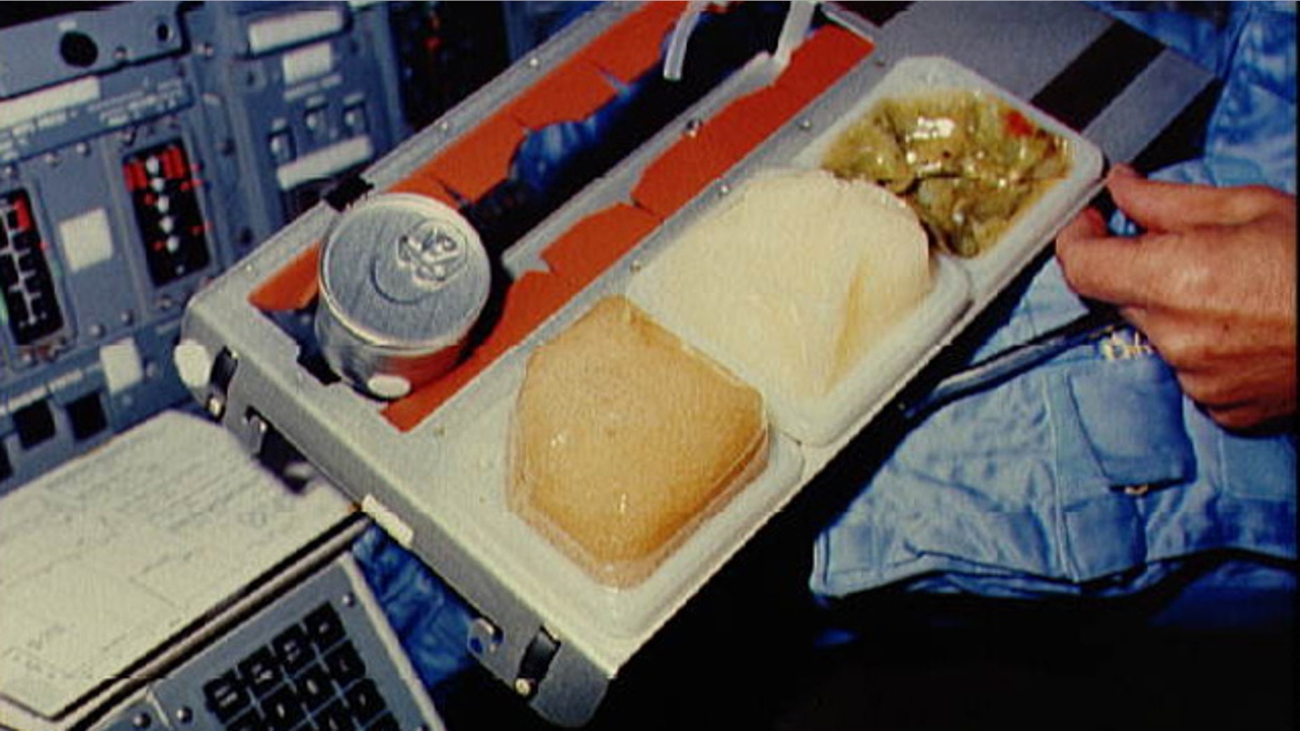 Astronauts en route to Mars may not have it as easy as this space shuttle astronaut — they may have to grow their own food.
