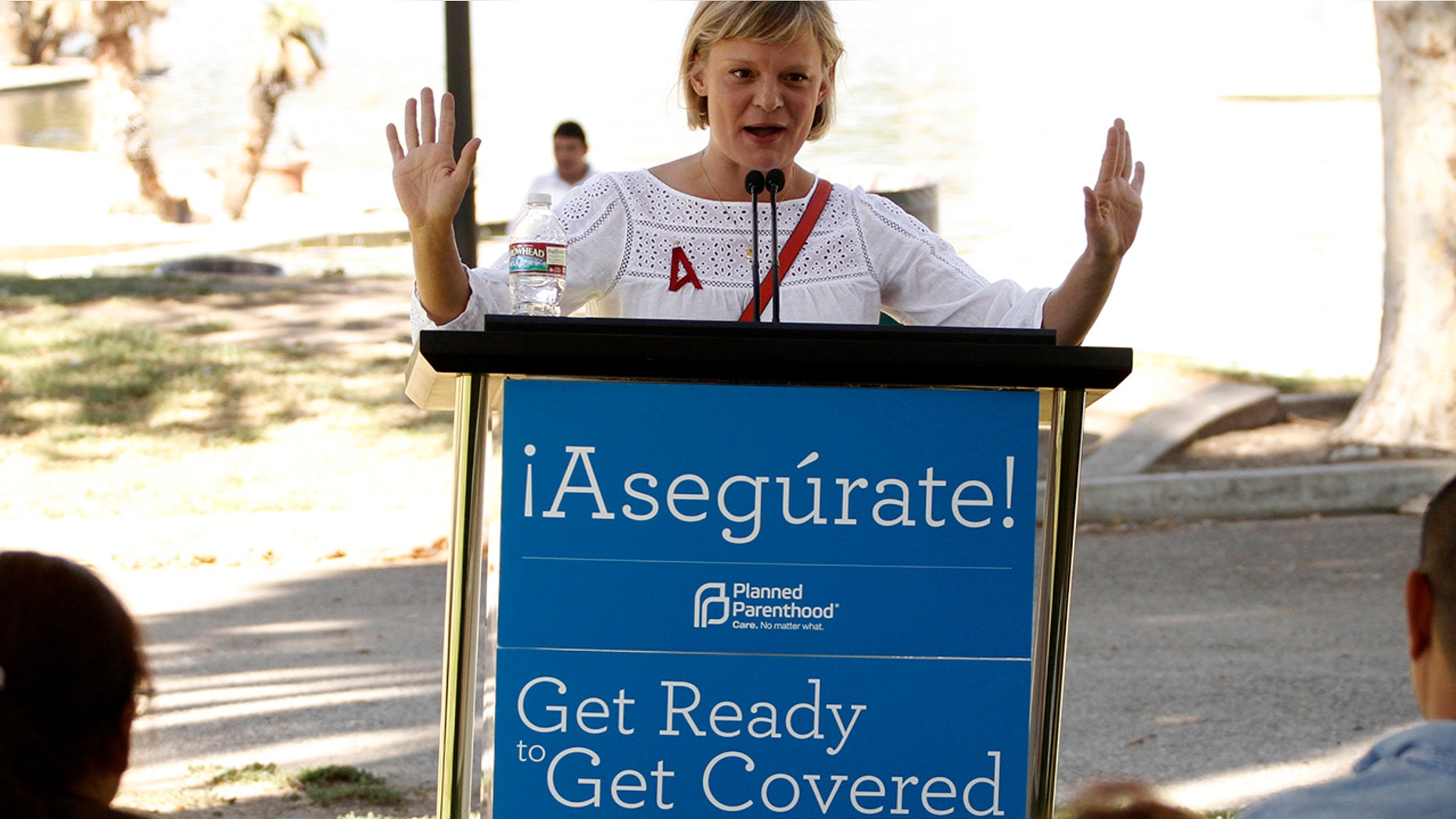 Actress Martha Plimpton speaks during an Affordable Care Act outreach event hosted by Planned Parenthood for the Latino community in Los Angeles, California September 28, 2013.