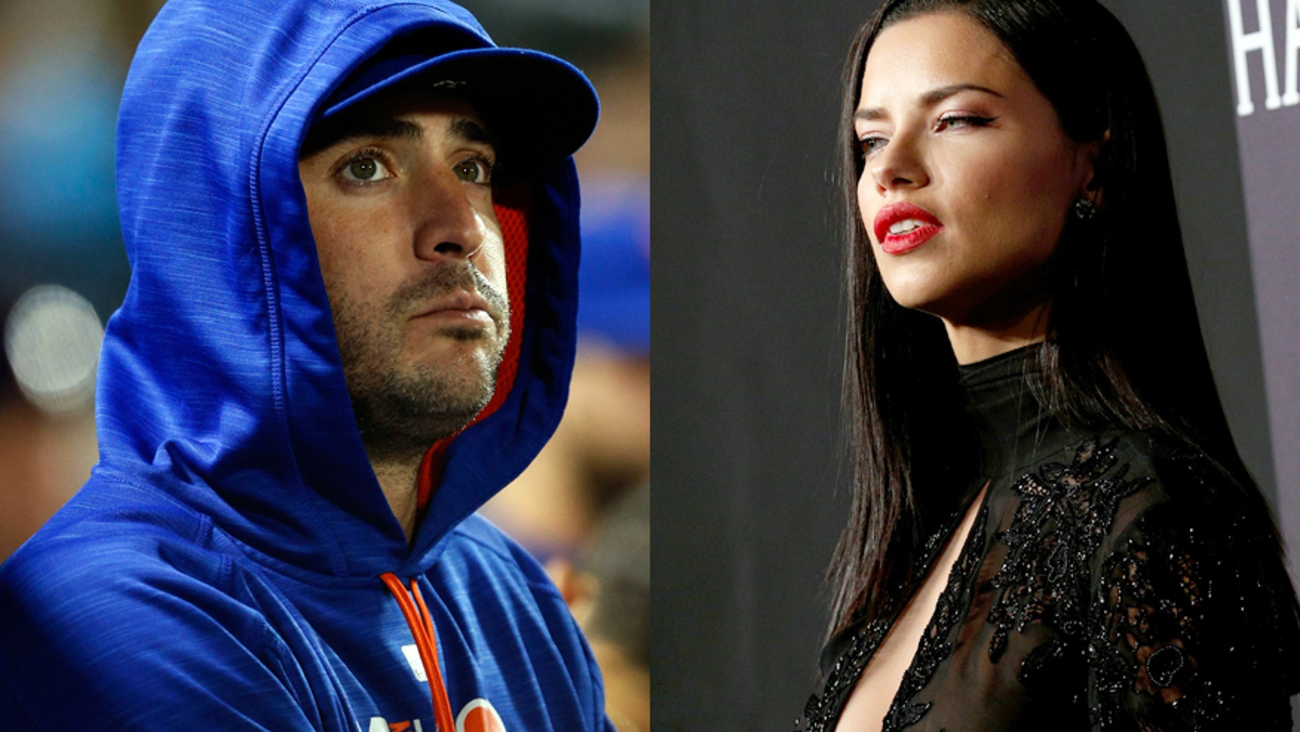 Mets player Matt Harvey (left) and model Adriana Lima.