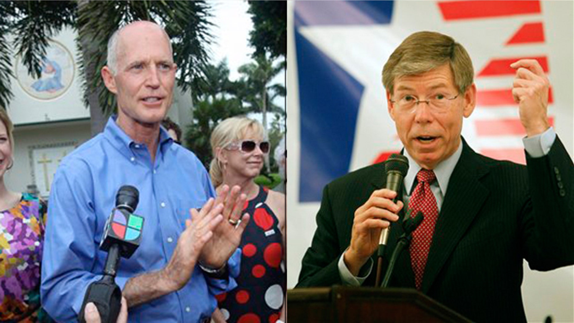 Shown here are Rick Scott, left, and Florida Attorney General Bill McCollum. (AP Photos)