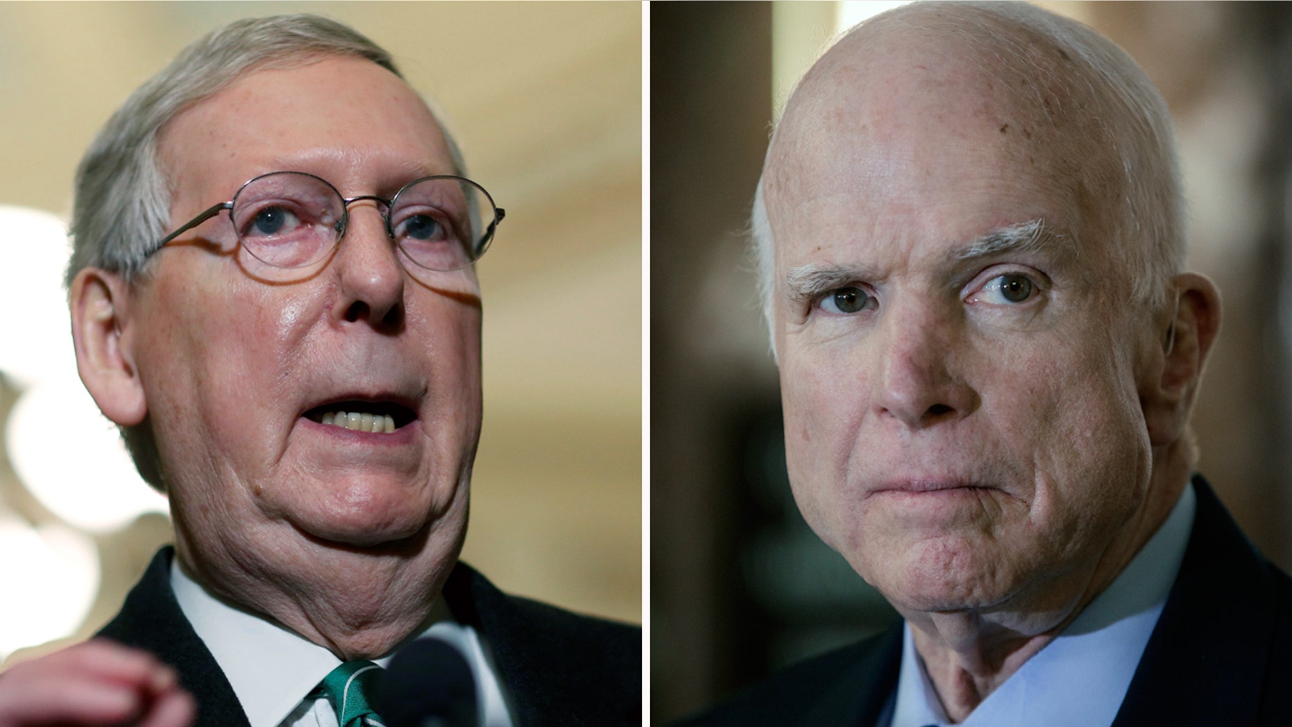 Senate Majority Leader Mitch McConnell, left, said he visited Sen. John McCain in Arizona over the weekend.