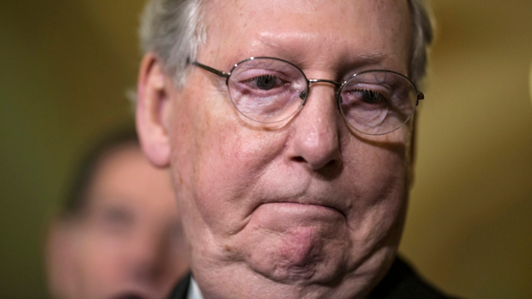 Jan. 12, 2016: Senate Majority Leader Mitch McConnell, R-Ky., speaks on Capitol Hill. (AP)