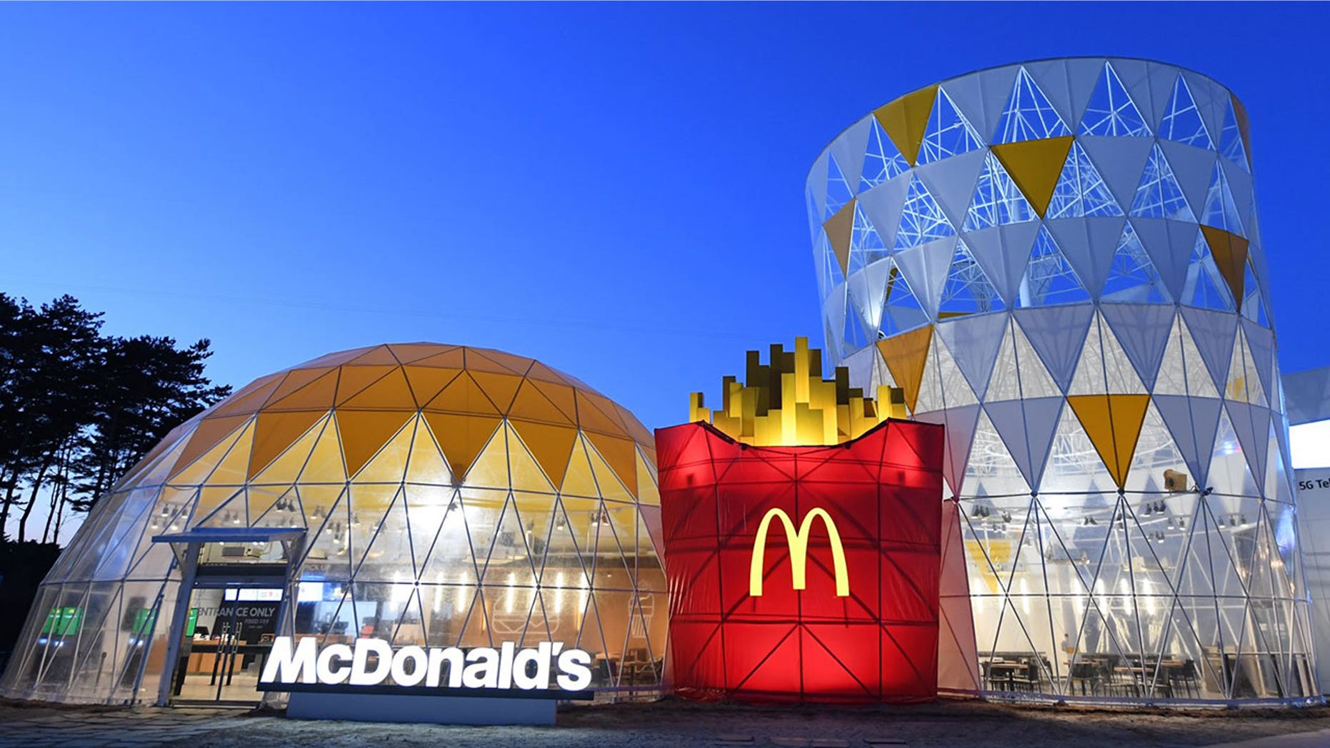 The McDonald's at the Olympic Village in Gangneung resembles a super-sized meal.