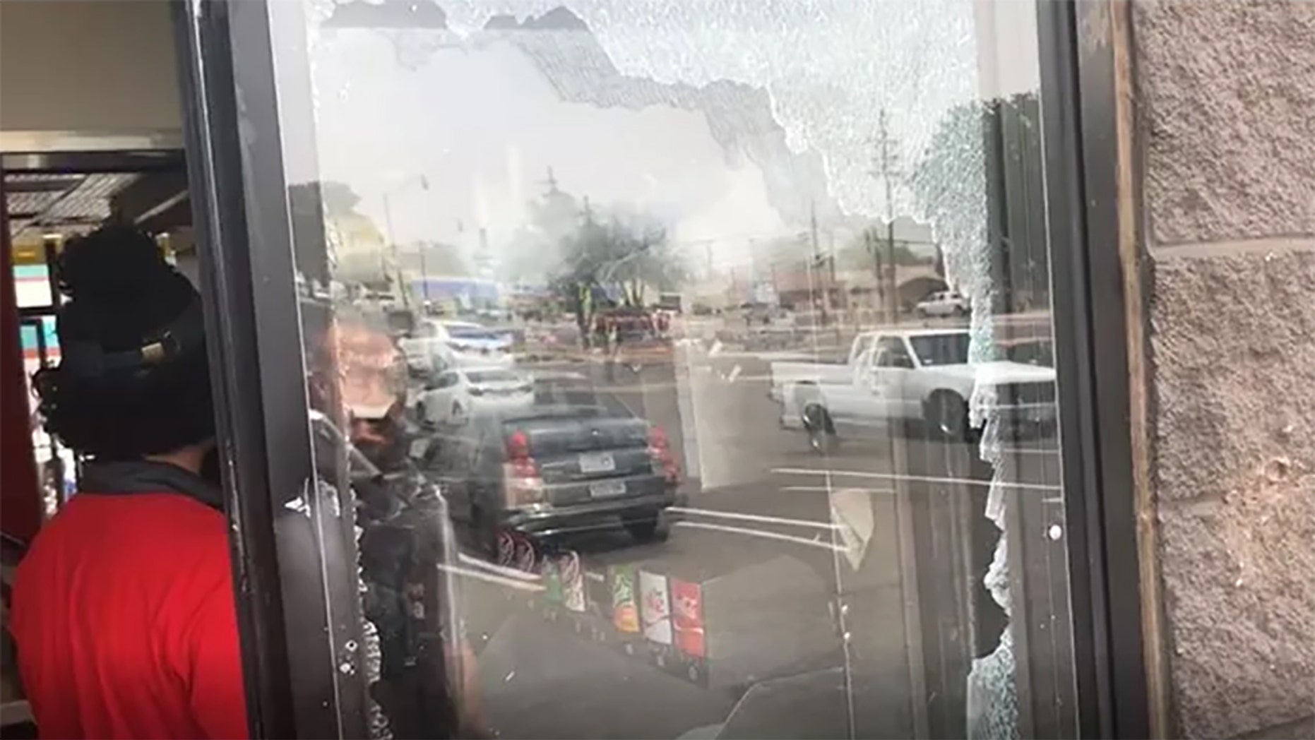The angry drive-thru customer got tired of waiting for the store to reopen and smashed in the drive-thru window, police say.