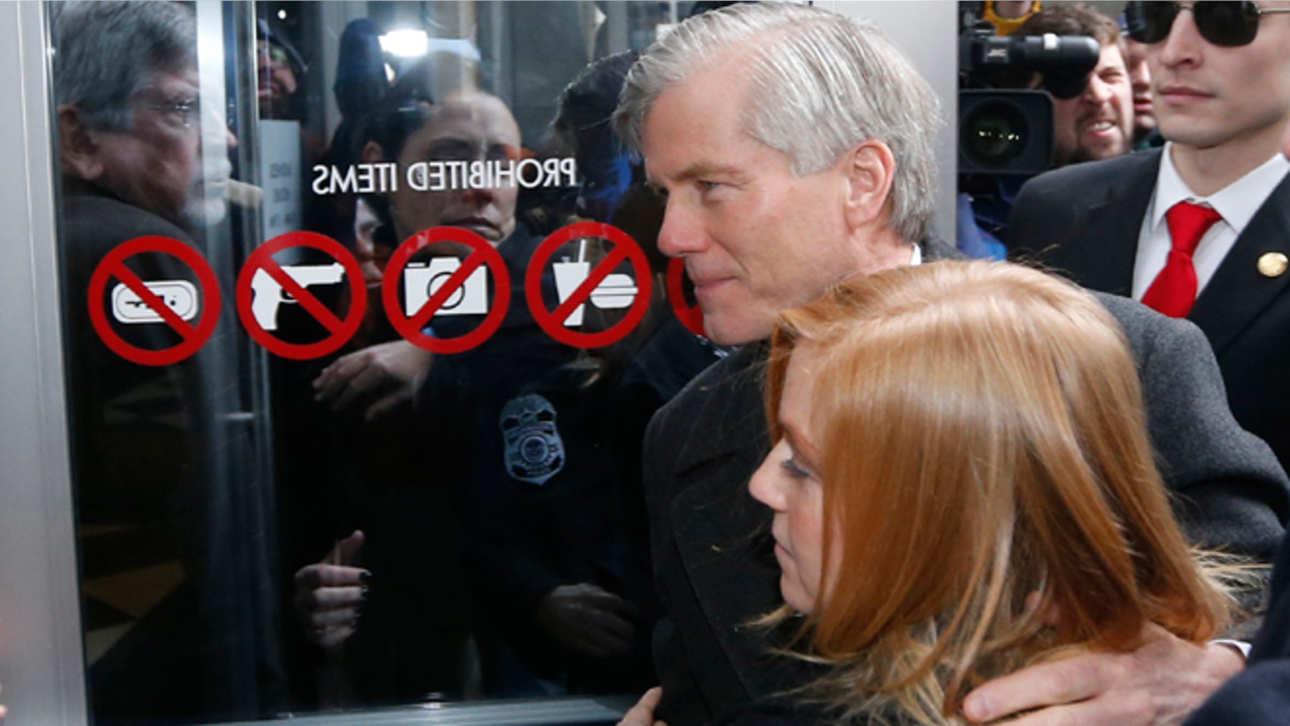Jan. 6, 2015: Former Virginia Gov. Bob McDonnell arrives at federal court with his daughter Cailin Young in Richmond, Va.