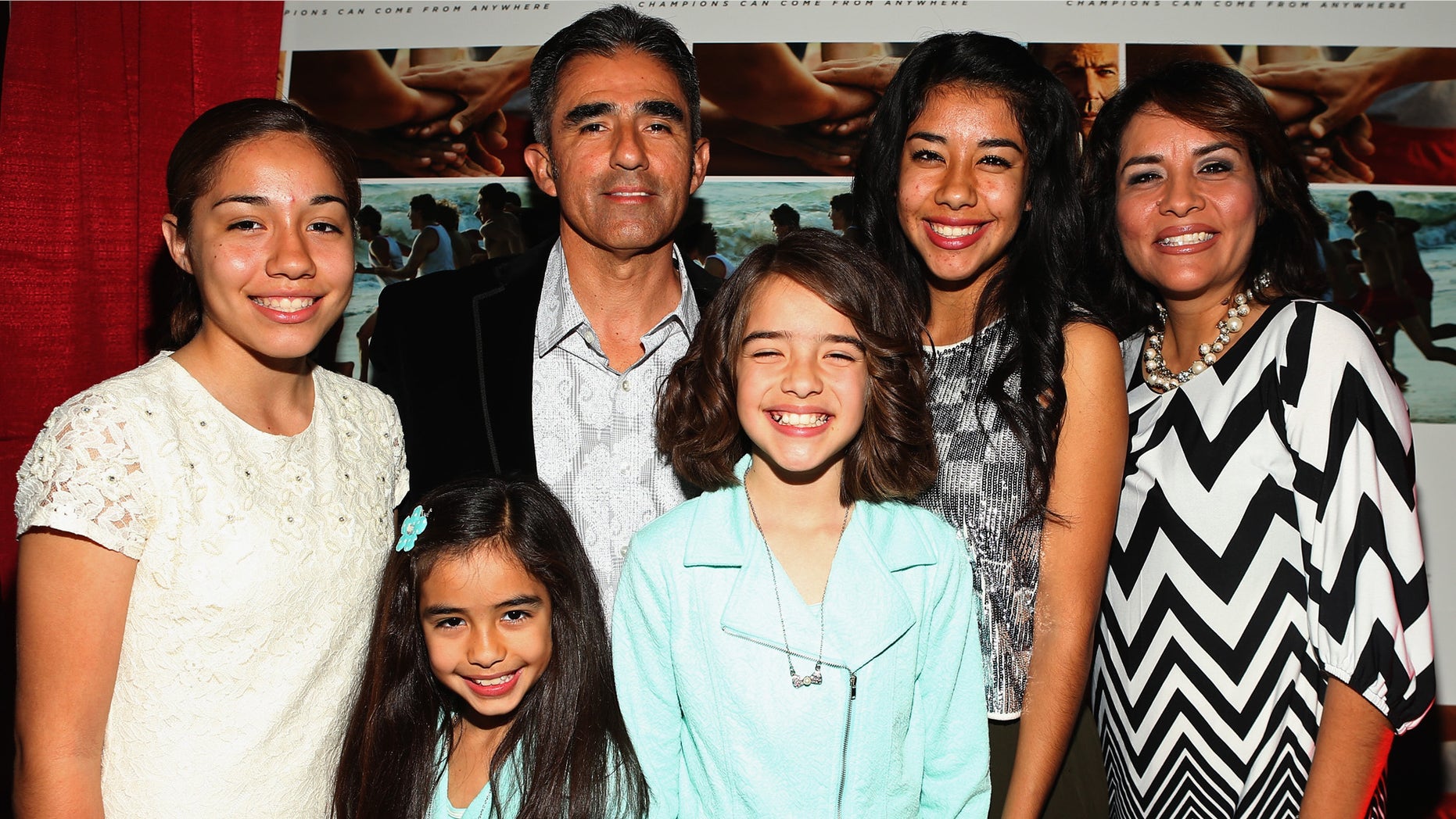 Runner David Diaz and guests attend a special screening of 'McFarland, USA' in Bakersfield, CA on Feb. 15th, 2015.