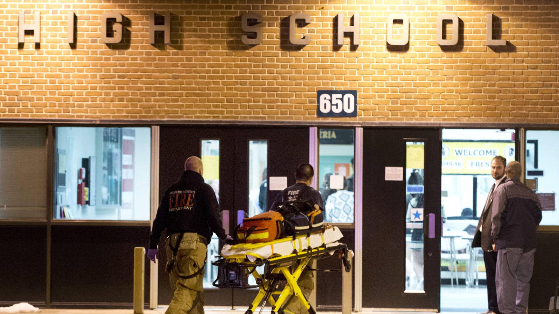 Feb. 4, 2015: Officials enter Frederick High School.