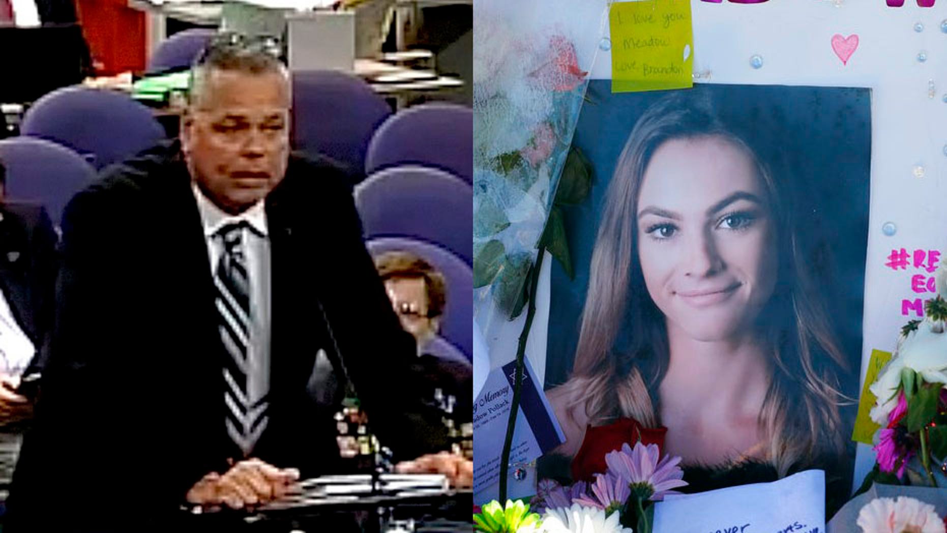 The father of Meadow Pollack filed a wrongful death lawsuit against former Broward County Deputy Scot Peterson on Monday.