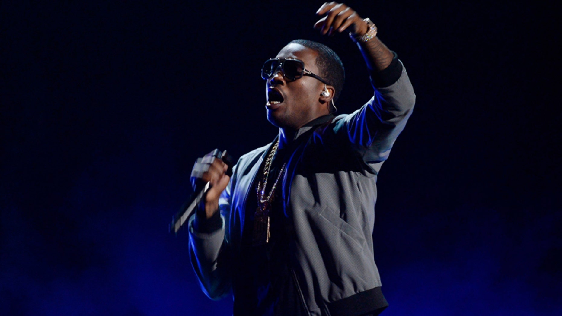 Meek Mill performs during the 2015 BET Awards in Los Angeles, California, June 28, 2015.
