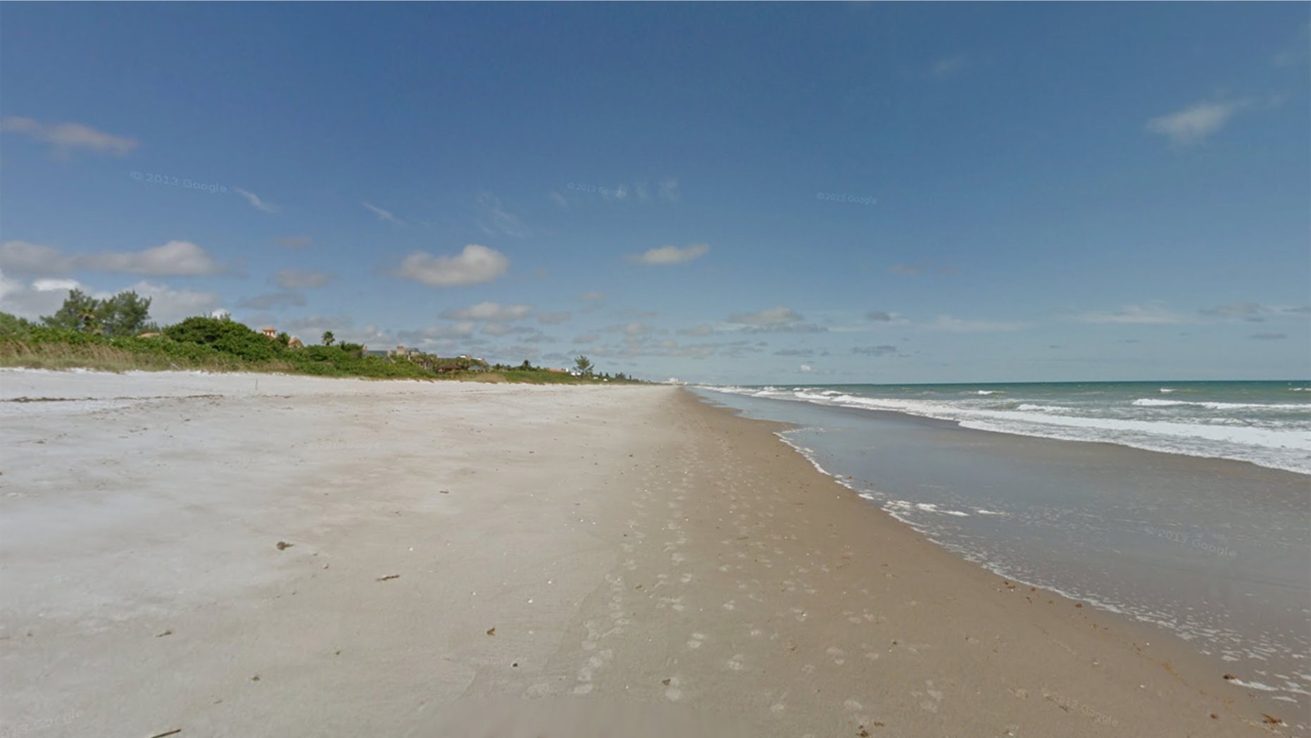 Melbourne Beach in Florida, where nearly 50 pounds of cocaine washed ashore.