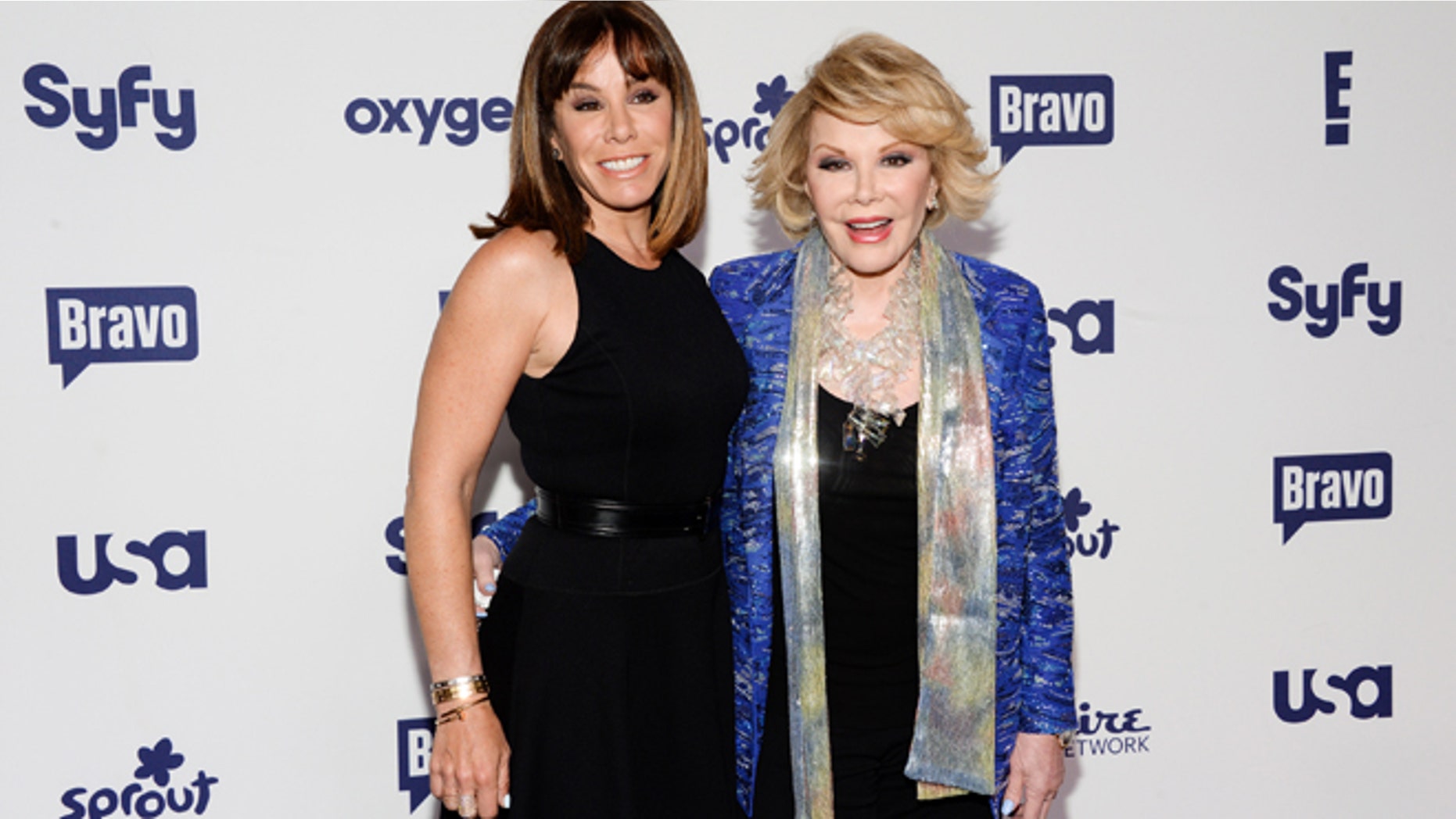May 15, 2014: file photo, Melissa Rivers, left, and Joan Rivers attend the NBCUniversal Cable Entertainment 2014 Upfront at the Javits Center in New York.