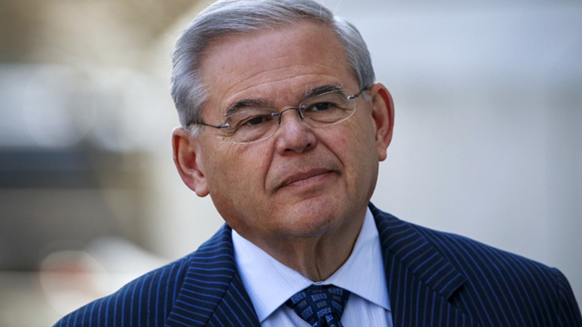 U.S. Senator Bob Menendez (D-NJ) arrives to the Federal court in Newark, New Jersey April 2, 2015.