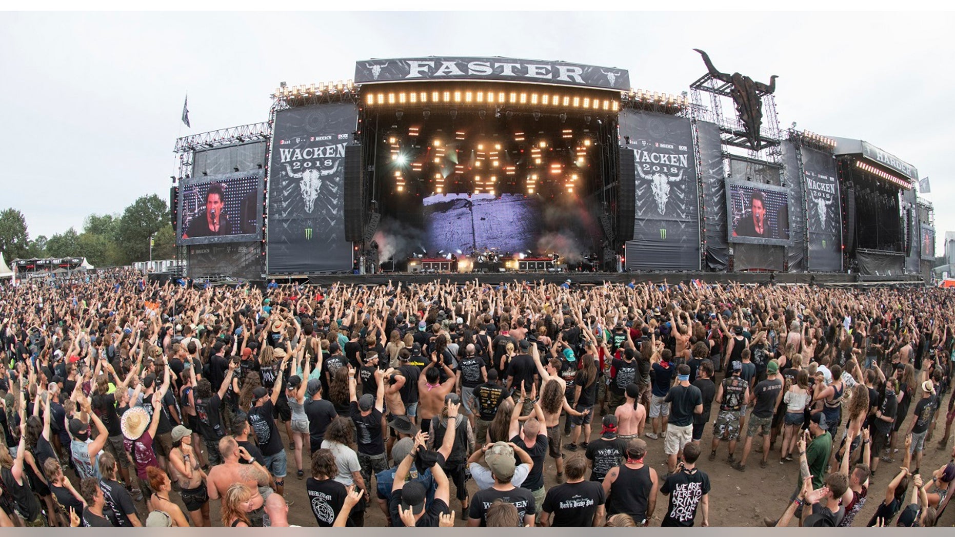 Police backtracked on their report that two “elderly men” escaped a care home to attend a heavy metal festival in Sacken, northern Germany.