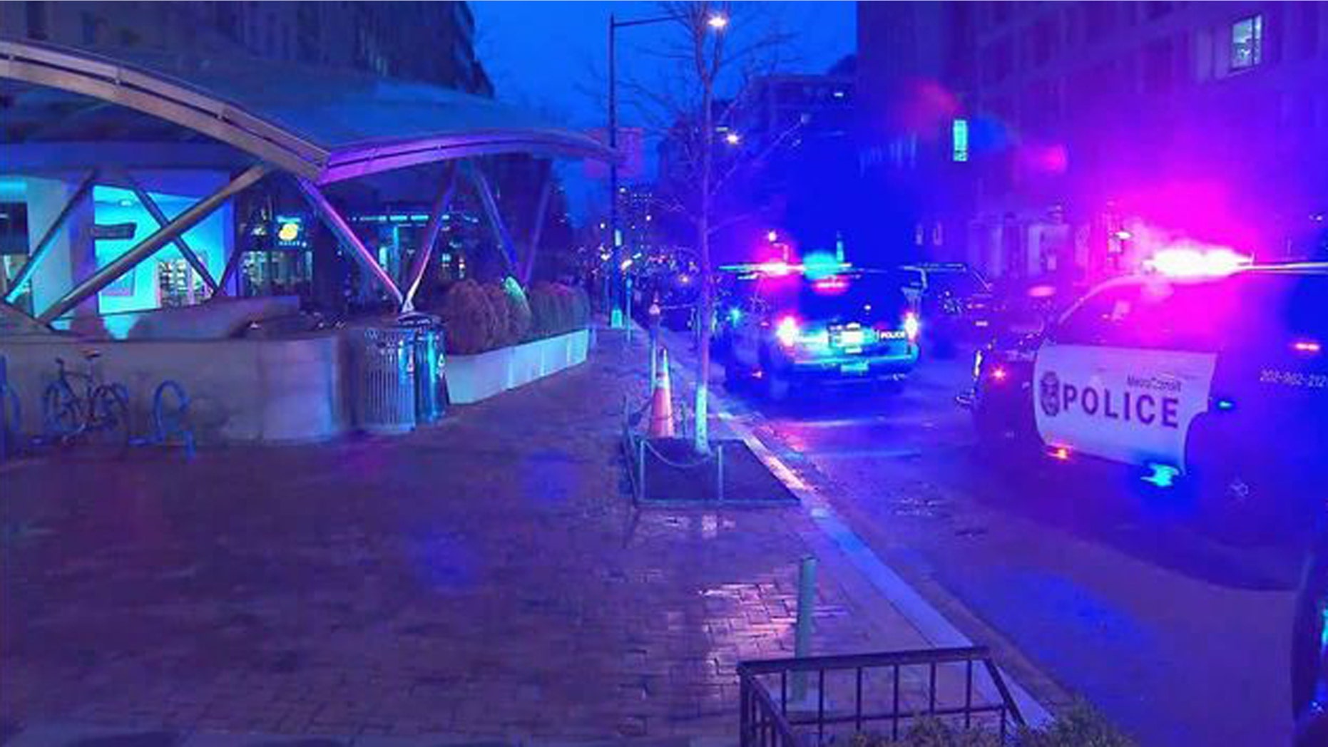 A naked man was arrested after he assaulted two passengers while on board a D.C. Metro train during the Thursday morning commute.