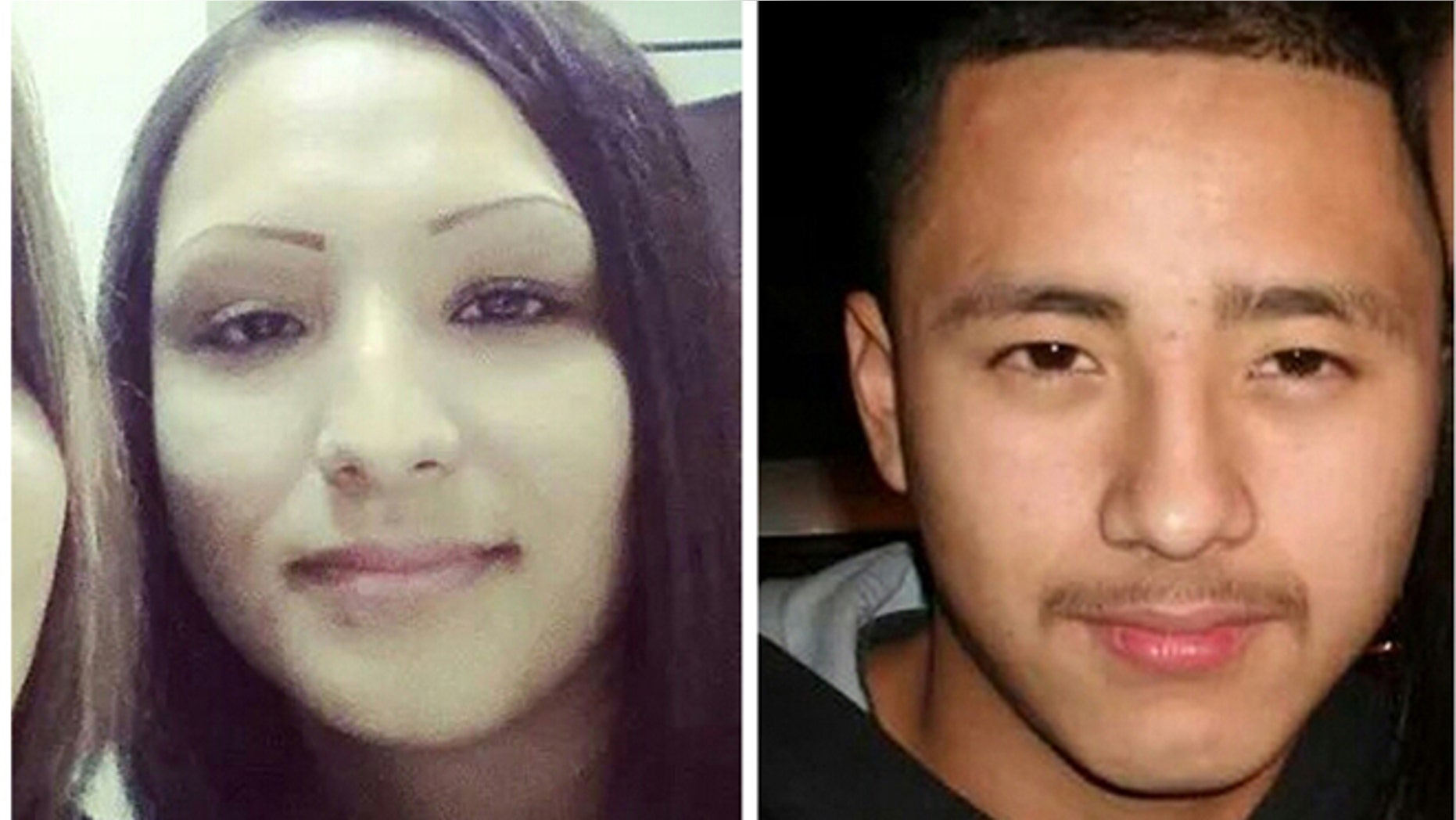 This two photo combo with undated handout photos provided by Nohemi Gonzalez, shows Erica Maria Alvarado Rivera, left, and her brother Alex, right, at their mother's home in Progreso, Texas. (AP)