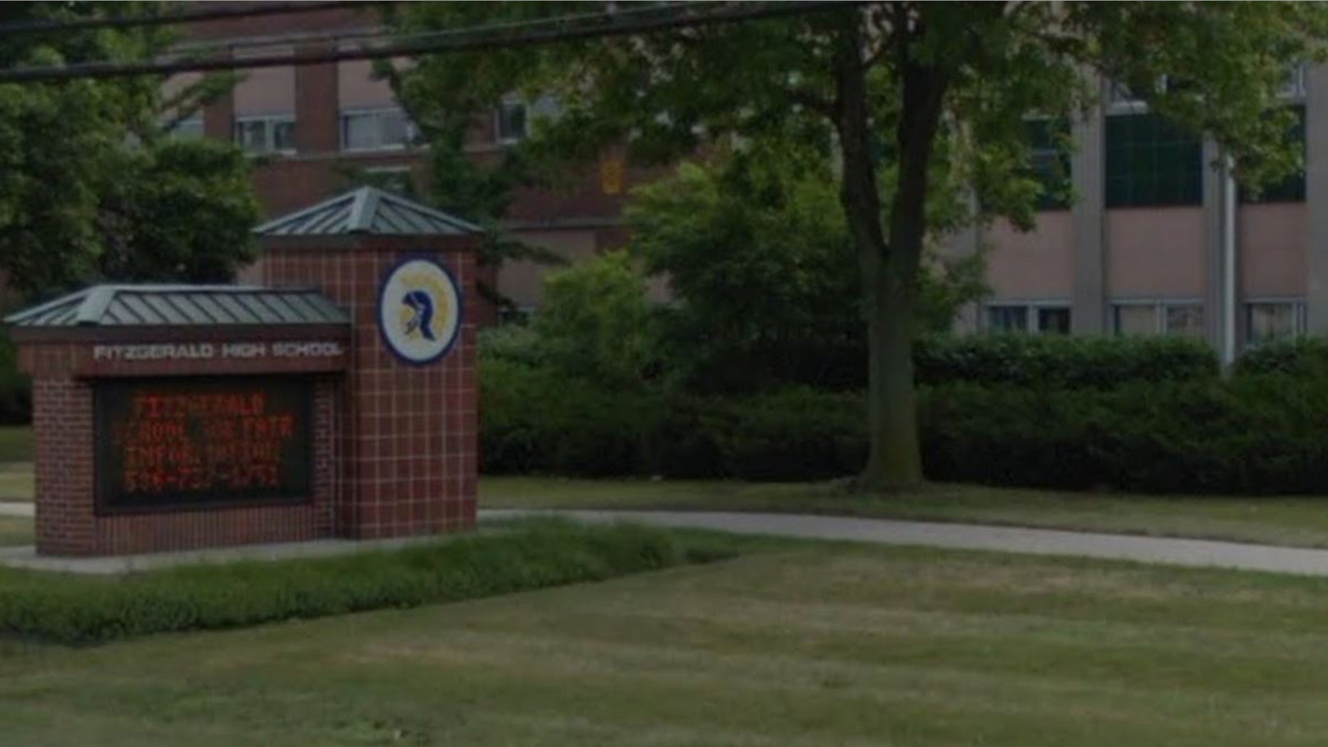 Outside Fitzgerald High School in Warren, Mich.