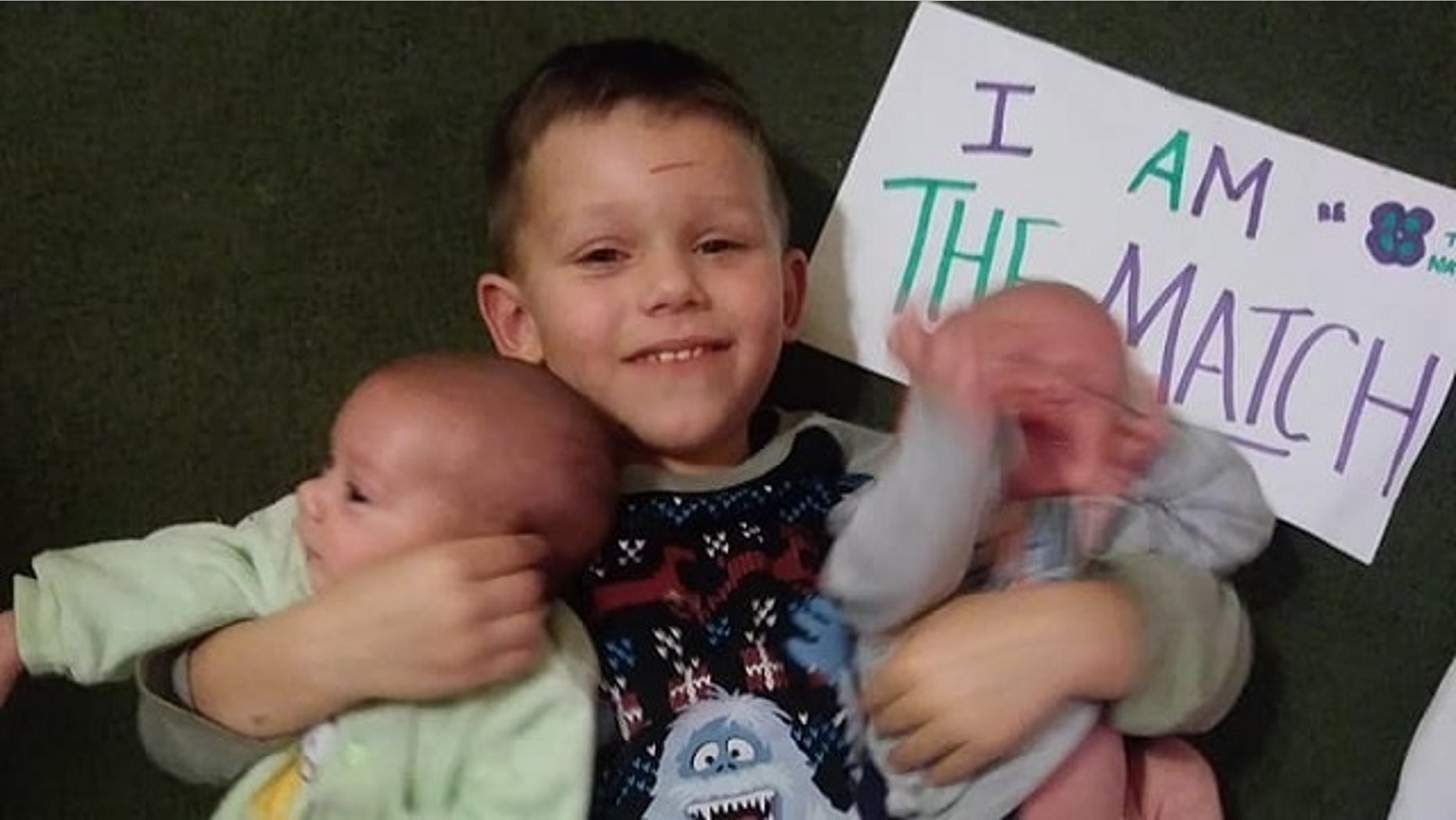 The boys' brother, Michael, was found to be a match for both of them, and said he's like a "real-life superhero."