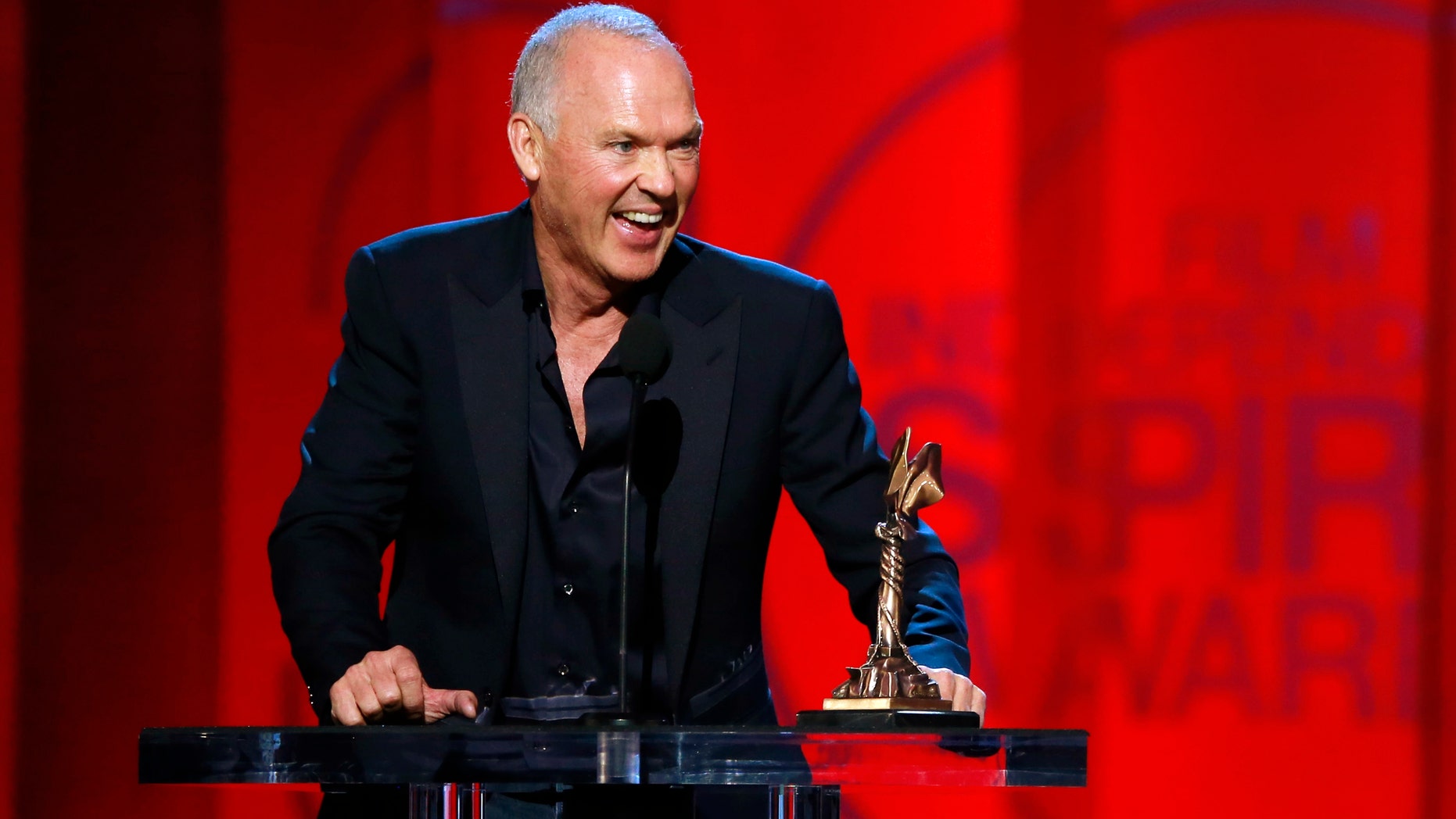 Feb 21, 2015. Actor Michael Keaton accepts the award for Best Male Lead for his role in "Birdman" at the 2015 Film Independent Spirit Awards in Santa Monica, California.