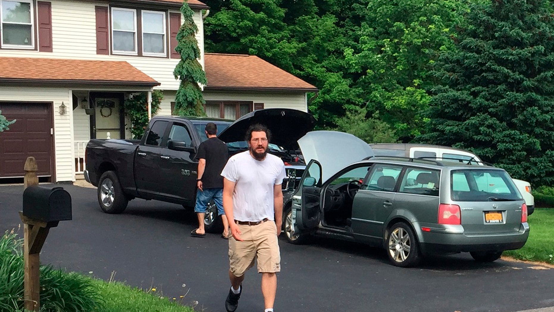 June 1, 2018: Michael Rotondo, 30, prepares to leave his parents' house in Camillus, N.Y.