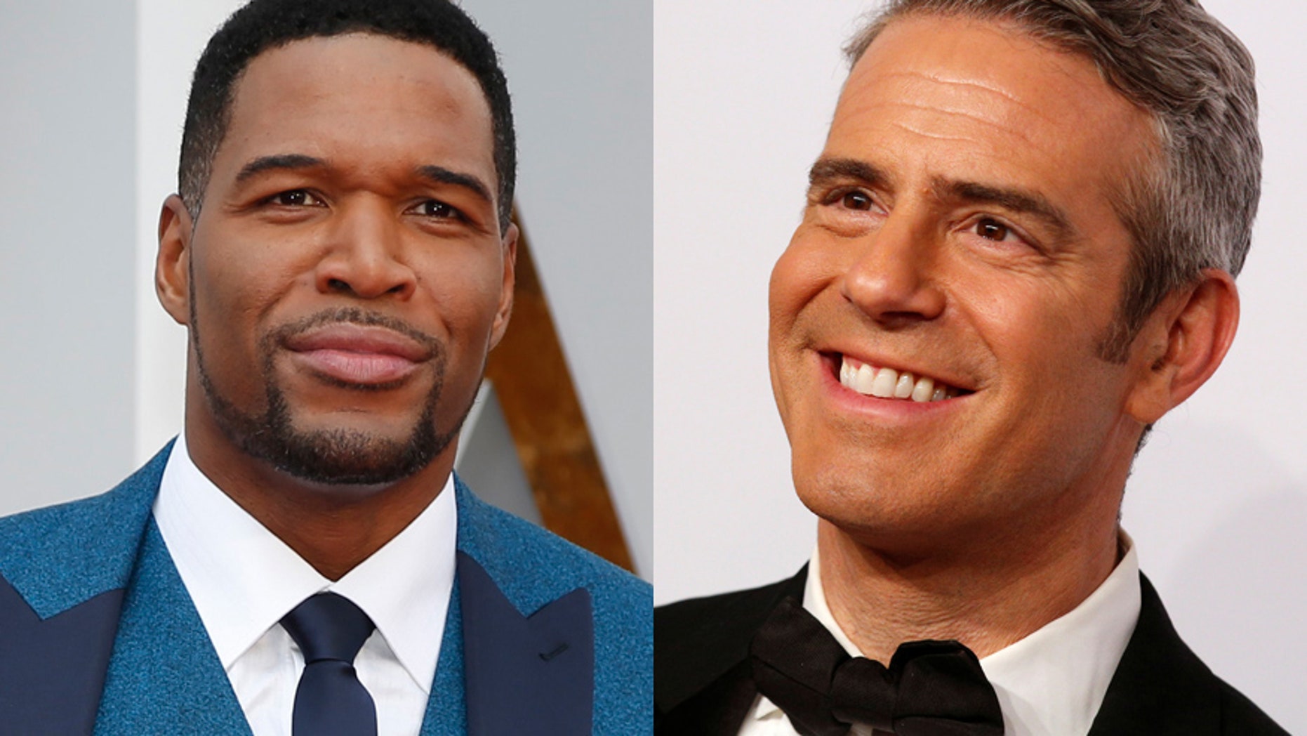 Michael Strahan (left) and Andy Cohen.