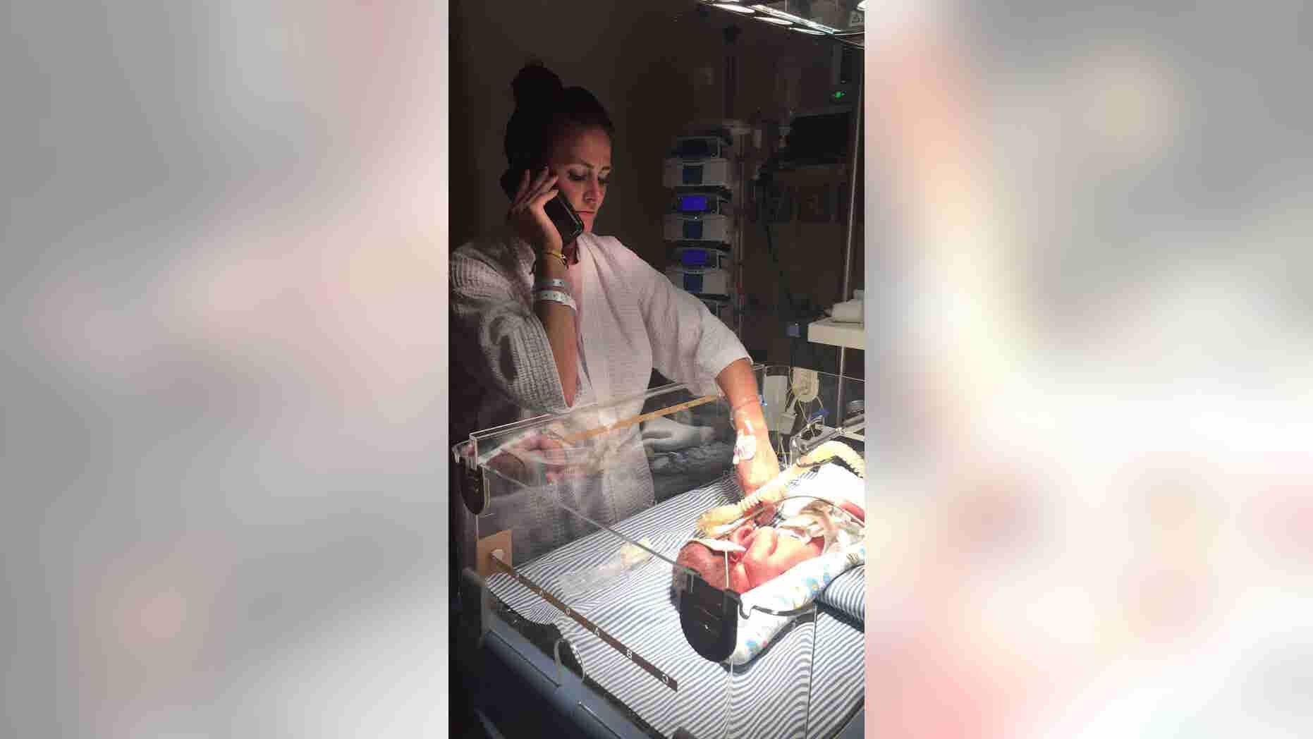 Beckham Smith-Ralph was born three months premature while his parents were on a vacation in Mexico.