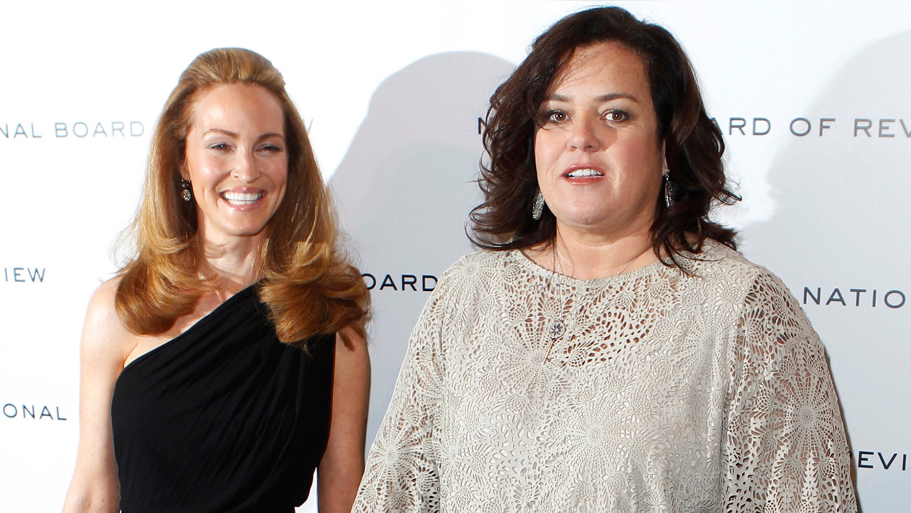 Actress Rosie O'Donnell (R) arrives with Michelle Rounds to attend the National Board of Review Awards Gala in New York, January 10, 2012. REUTERS/Lucas Jackson (UNITED STATES - Tags: ENTERTAINMENT) - GM1E81B0UW401