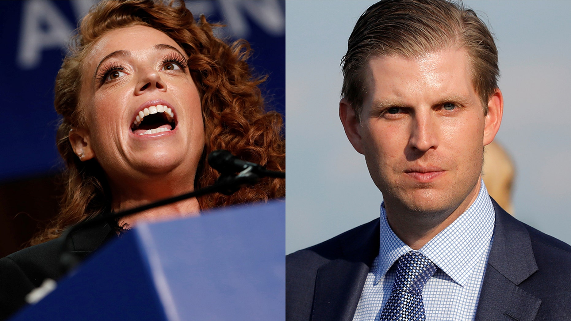 Comedian Michelle Wolf (left) reportedly called Eric Trump "an abortion" in a since-deleted tweet.