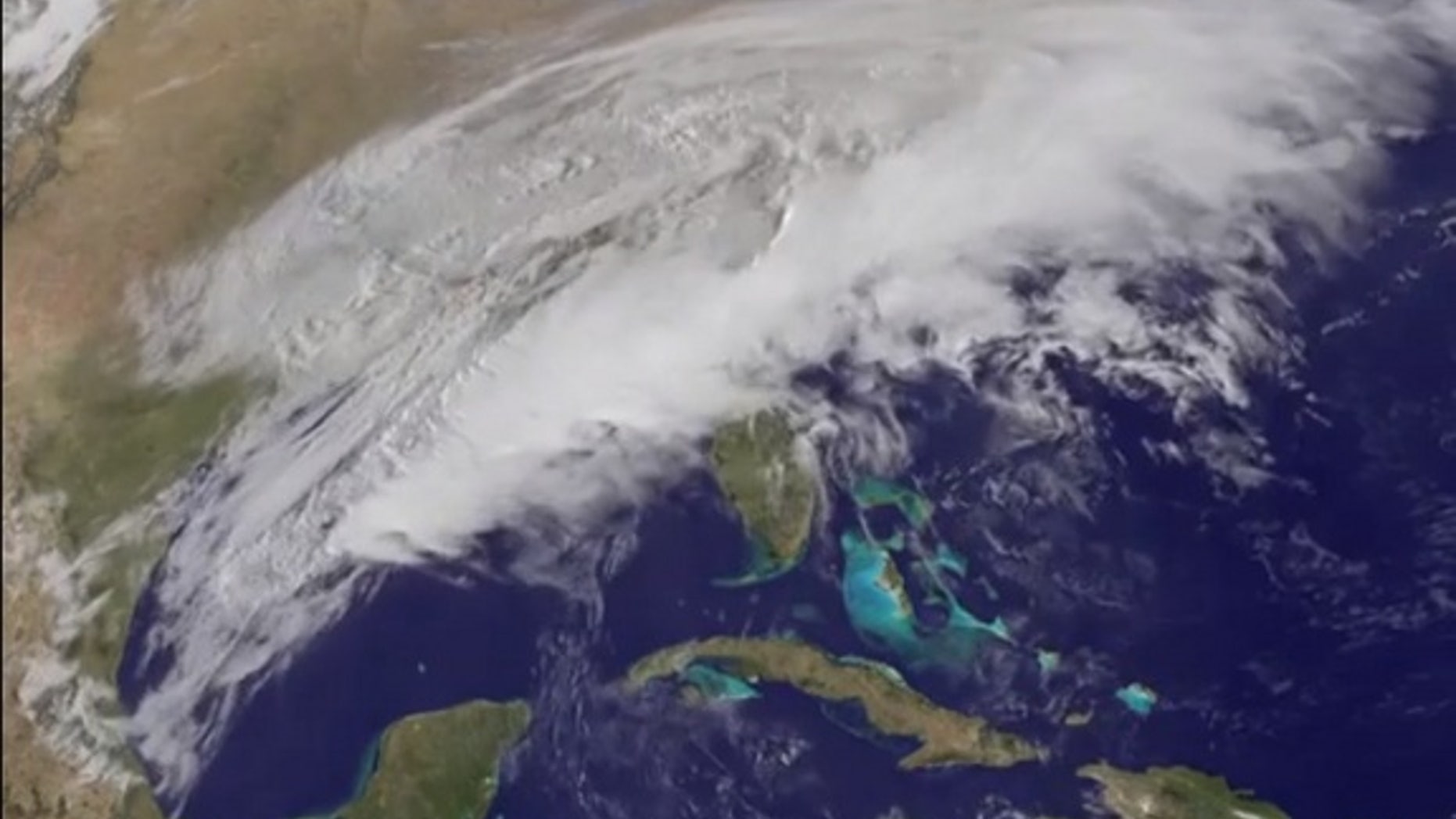 NOAA's GOES satellite captured the progression of another major winter storm over the U.S. Mid-Atlantic on March 16 and 17.
