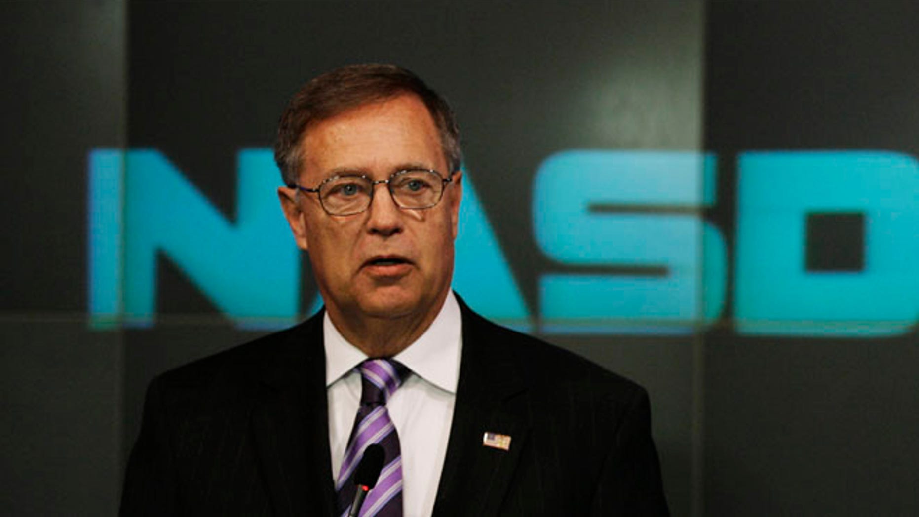 FILE: March 2007: Former House Financial Services Committee Chairman and Rep. Mike Oxley, R-Ohio, at the Nasdaq stock market in New York. (AP)