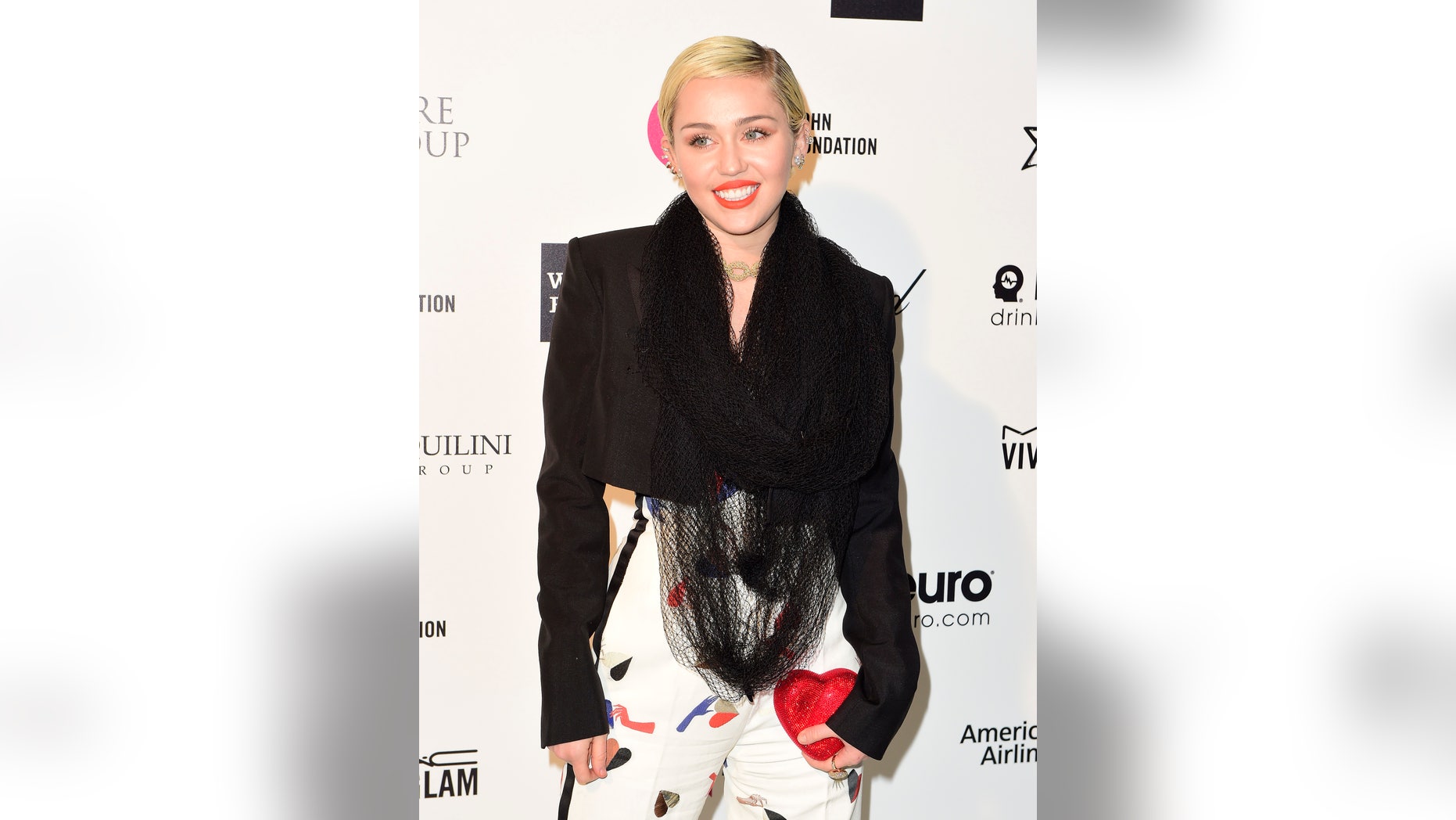 Feb 22, 2015. Singer Miley Cyrus arrives at the 2015 Elton John AIDS Foundation Oscar Party in West Hollywood, California.