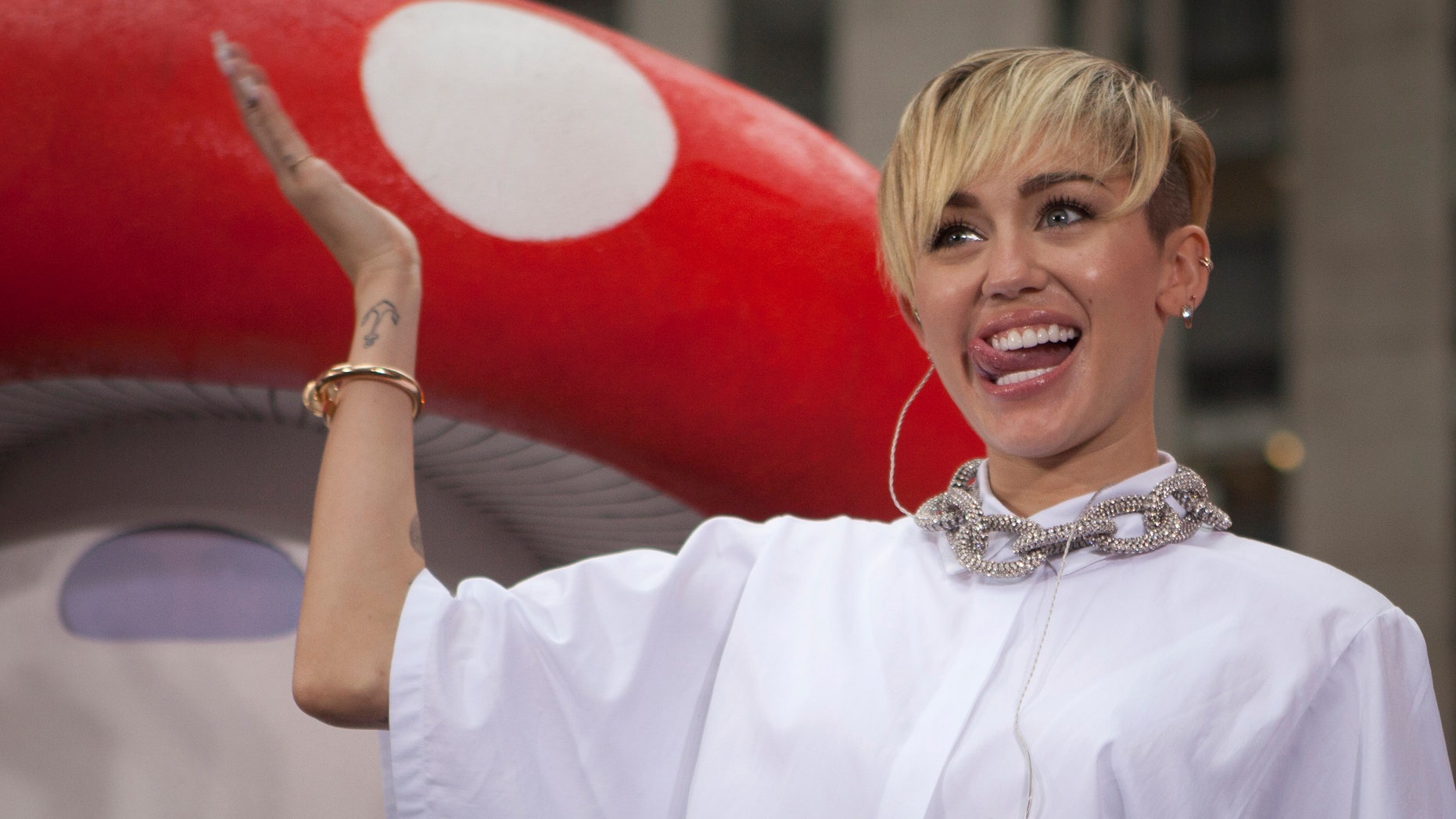October 7, 2013. Singer Miley Cyrus performs on the Today show in New York.