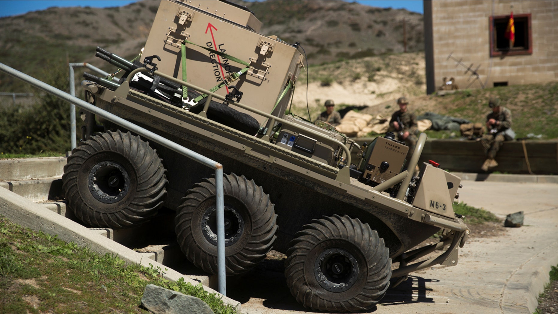 A Multi-Utility Tactical Transport (MUTT) is tested during the Urban Advanced Naval Technologies Exercise 18 (ANTX18) at Camp Pendleton, California, March 19, 2018.