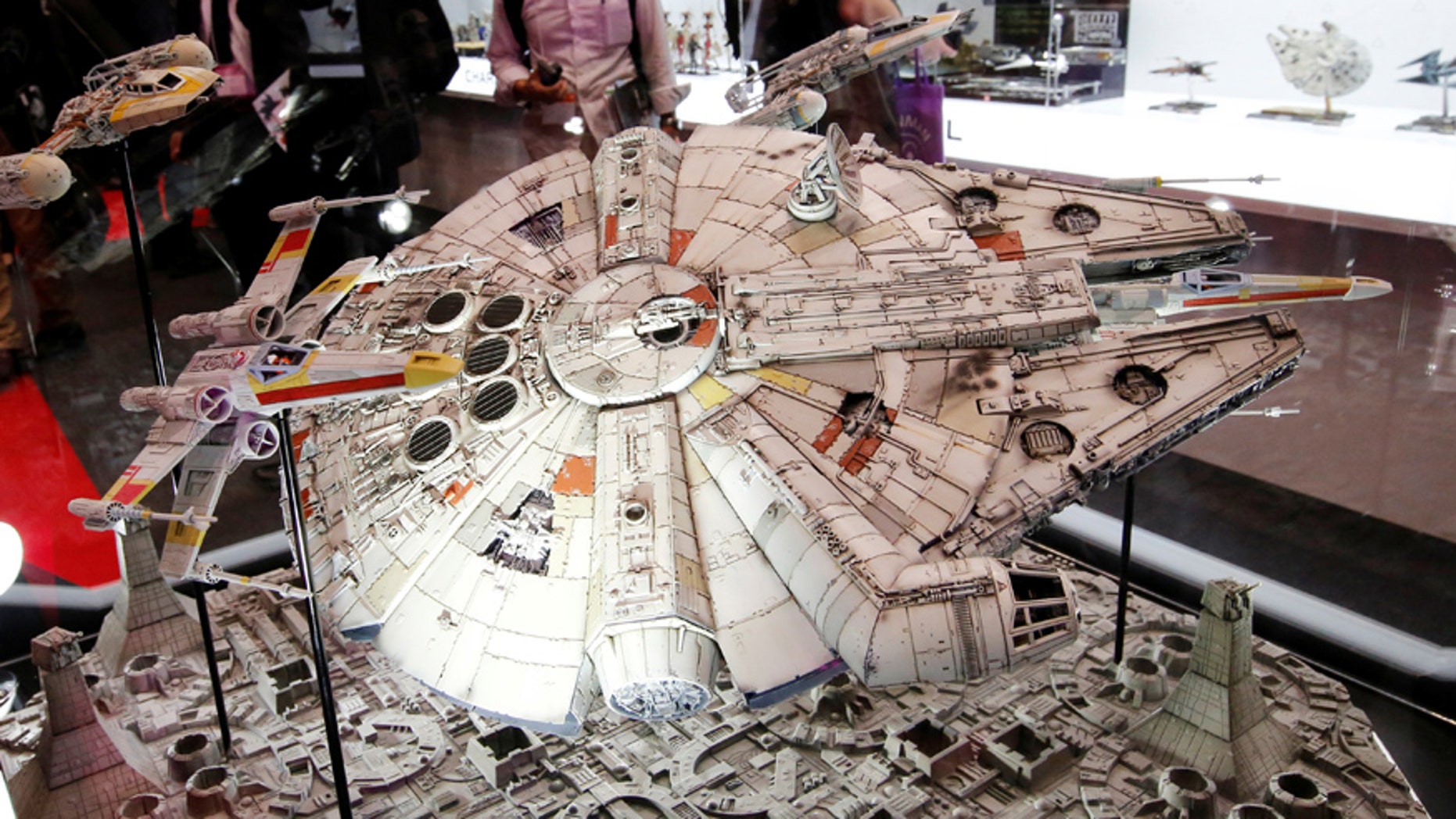File photo-Bandai Co's 1/72 scale plastic model of the Millennium Falcon from "Star Wars" is displayed at the International Tokyo Toy Show in Tokyo, Japan June 9, 2016. (REUTERS/Toru Hanai)