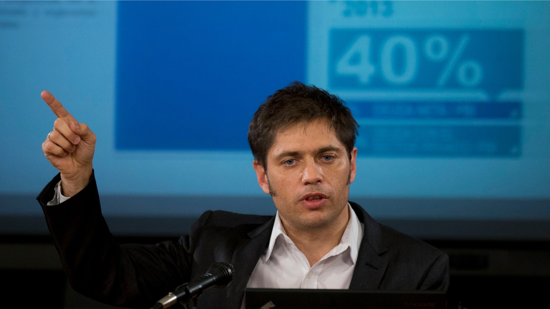 Argentina's Economy Minister Axel Kicillof during a news conference on June 17, 2014.