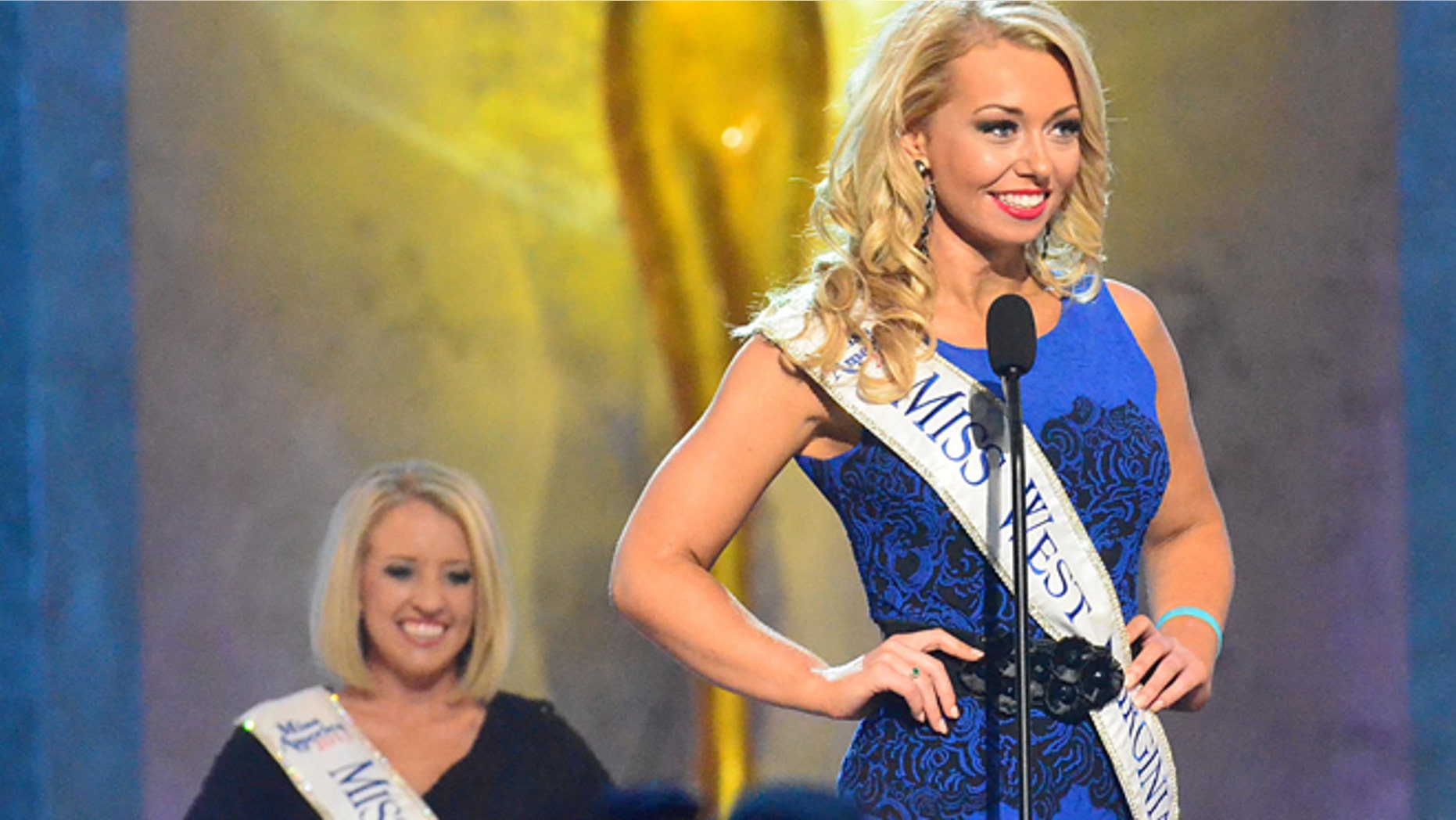 Miss West Virginia, Miranda Harrison, speaks during the preliminary competition of the Miss America Pageant at Boardwalk Hall on Tuesday Sept. 10, 2013, in Atlantic City, N.J. The preliminary competitions began Tuesday, which is back in Atlantic City after a six-year absence.