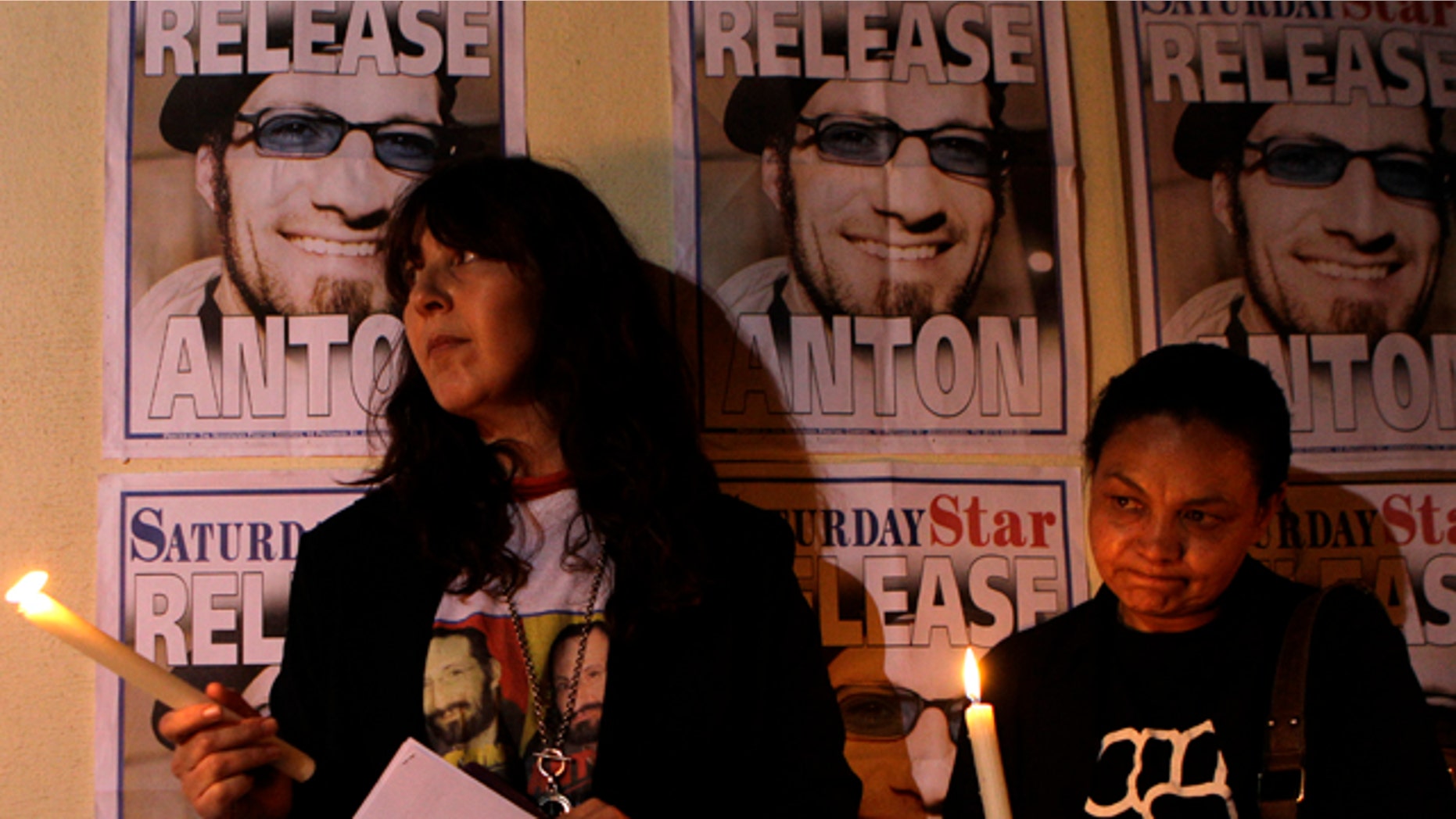 May 3: Journalists hold candles during the vigil for photojournalist Anton Hammerl calling for his release on the World Press Freedom Day in Johannesburg, South Africa. Hammerl was captured in Libya four weeks ago (5 April).