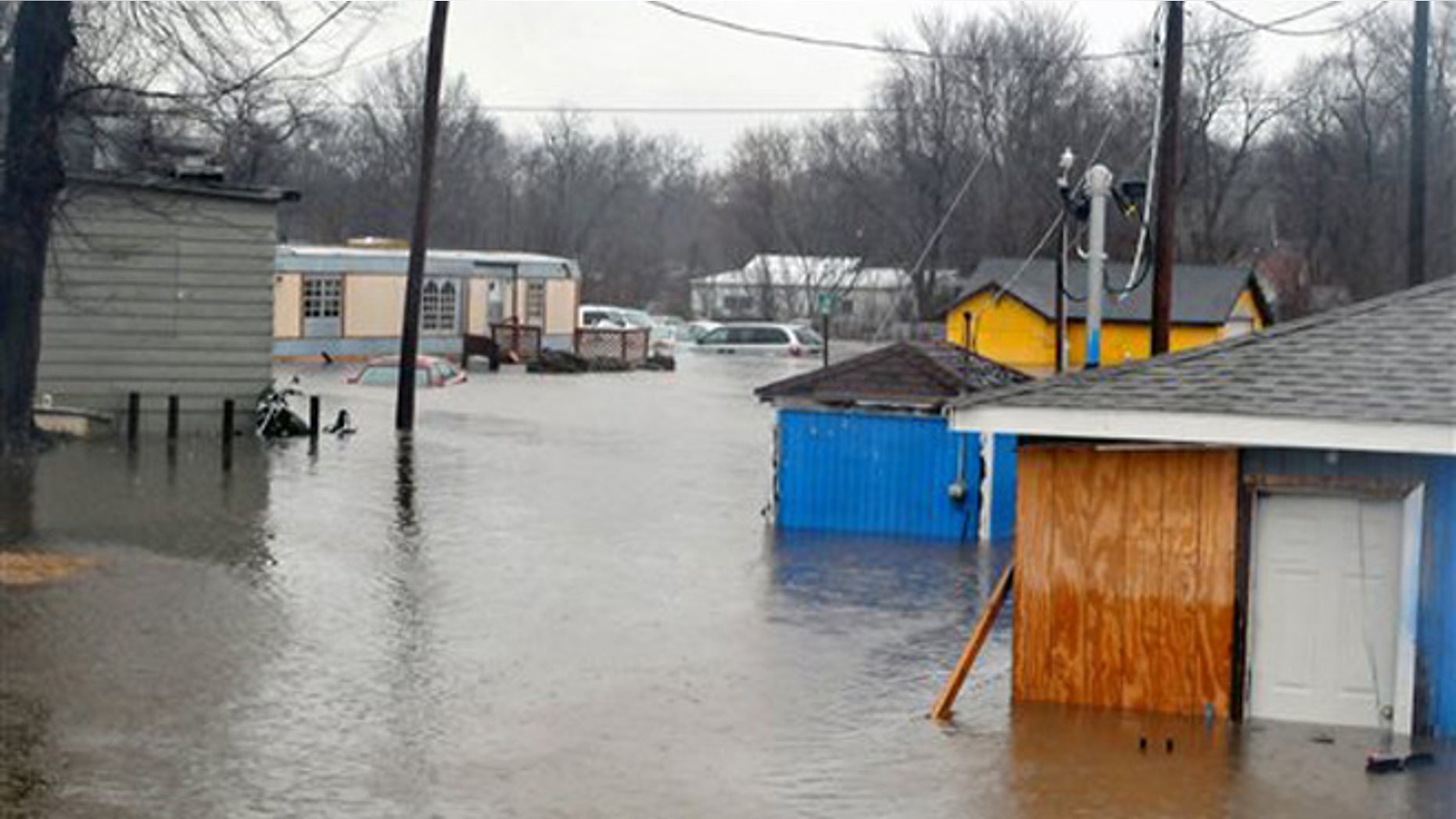 Dec. 27, 2015: Spring River floods homes in Kendricktown, Mo. Missouri's governor has declared a state of emergency because of widespread flooding that has led to multiple fatalities.