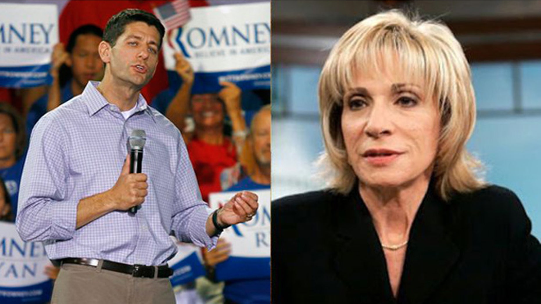 Shown here are Rep. Paul Ryan and NBC's Andrea Mitchell.