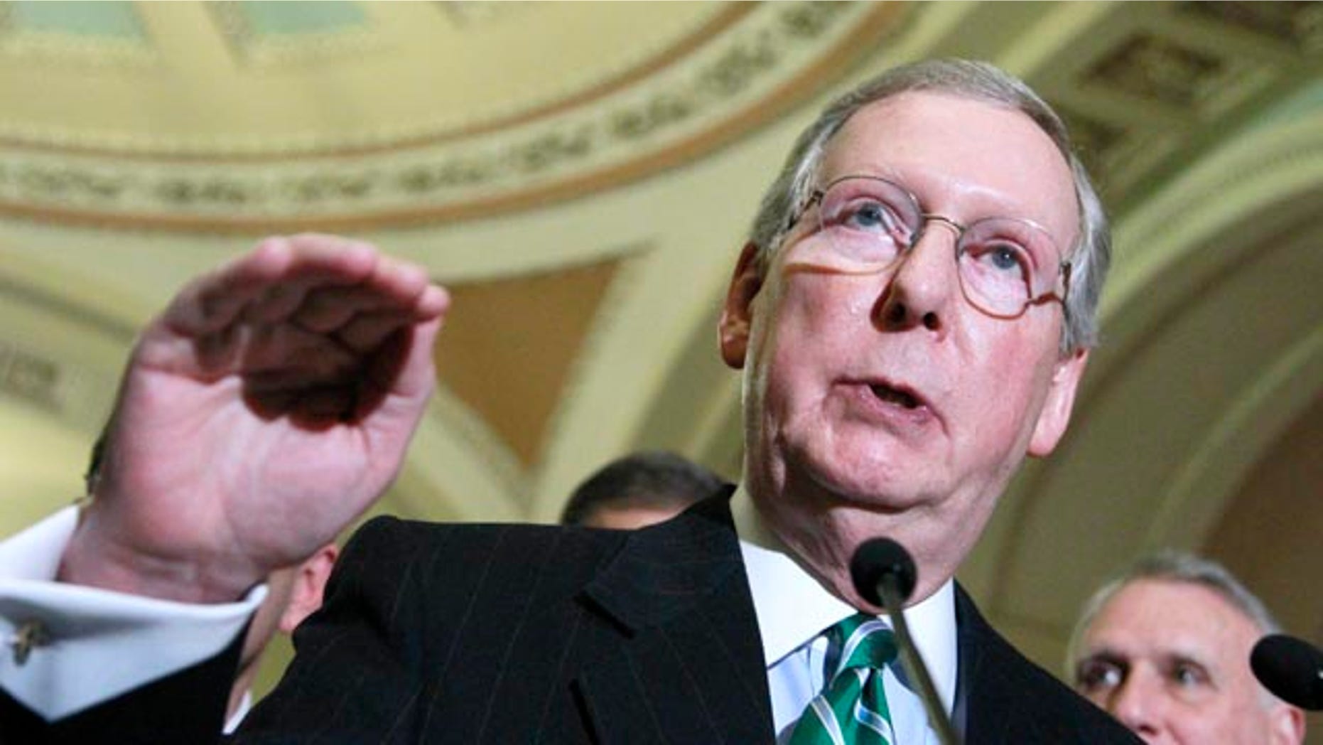 In remarks on the Senate floor, Senate Minority Leader Mitch McConnell, shown here Nov. 29, said the issue reflected poorly on both Obama and his allies in Congress.