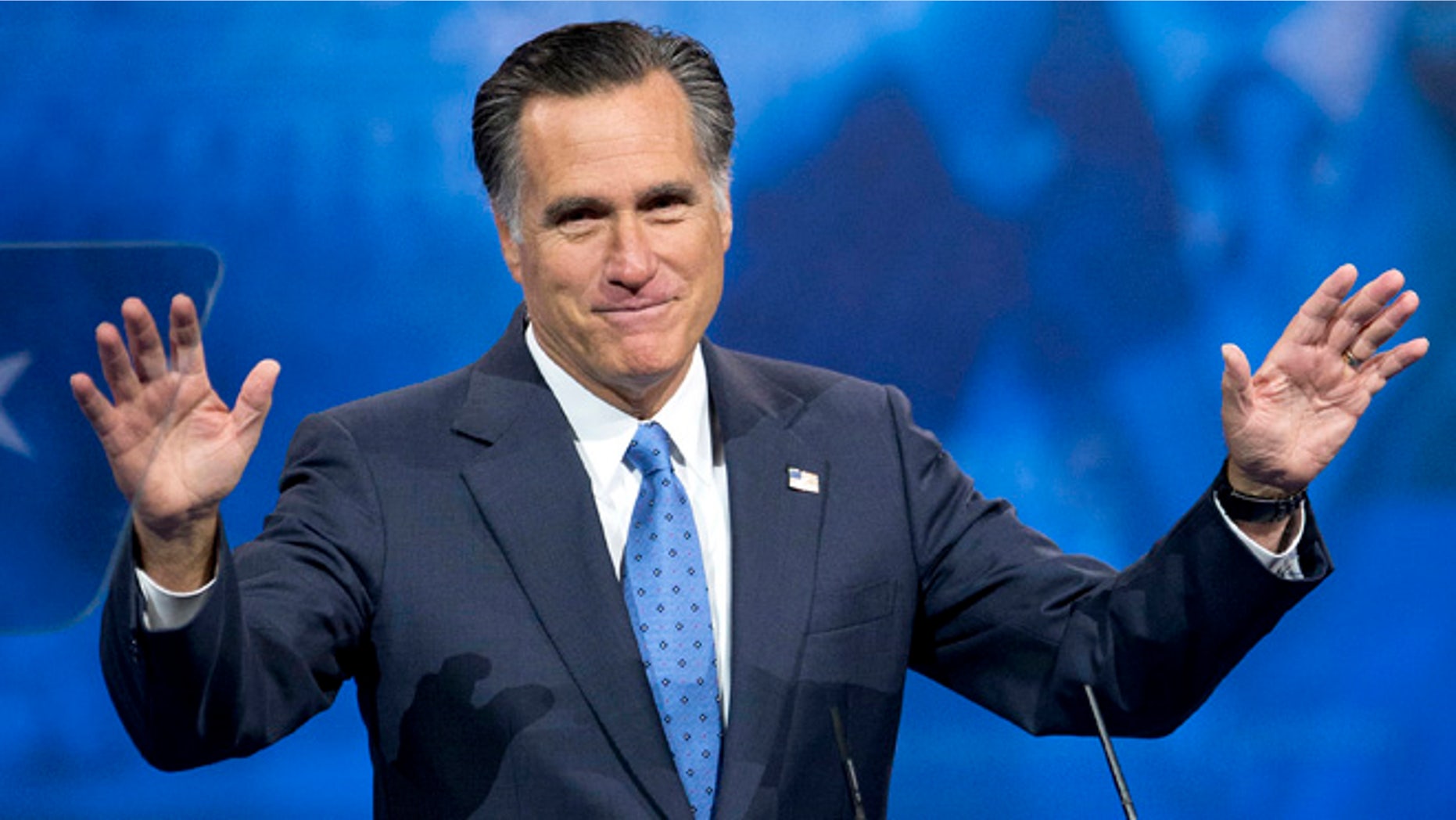 March 15, 2013: Former Massachusetts governor and 2012 Republican presidential candidate Mitt Romney speaks in National Harbor, Md.