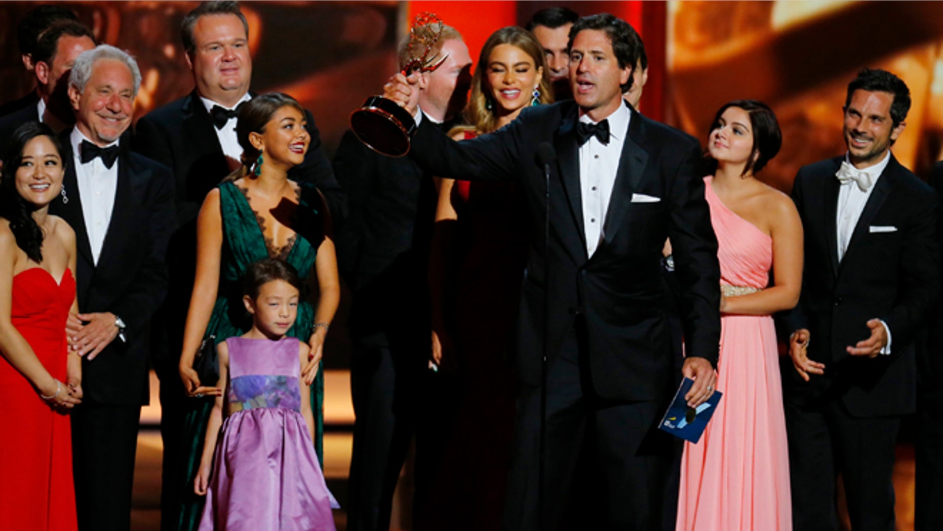 Steven Levitan, Executive Producer, accepts the award for Outstanding Comedy Series for "Modern Family" at the 65th Primetime Emmy Awards in Los Angeles September 22, 2013.