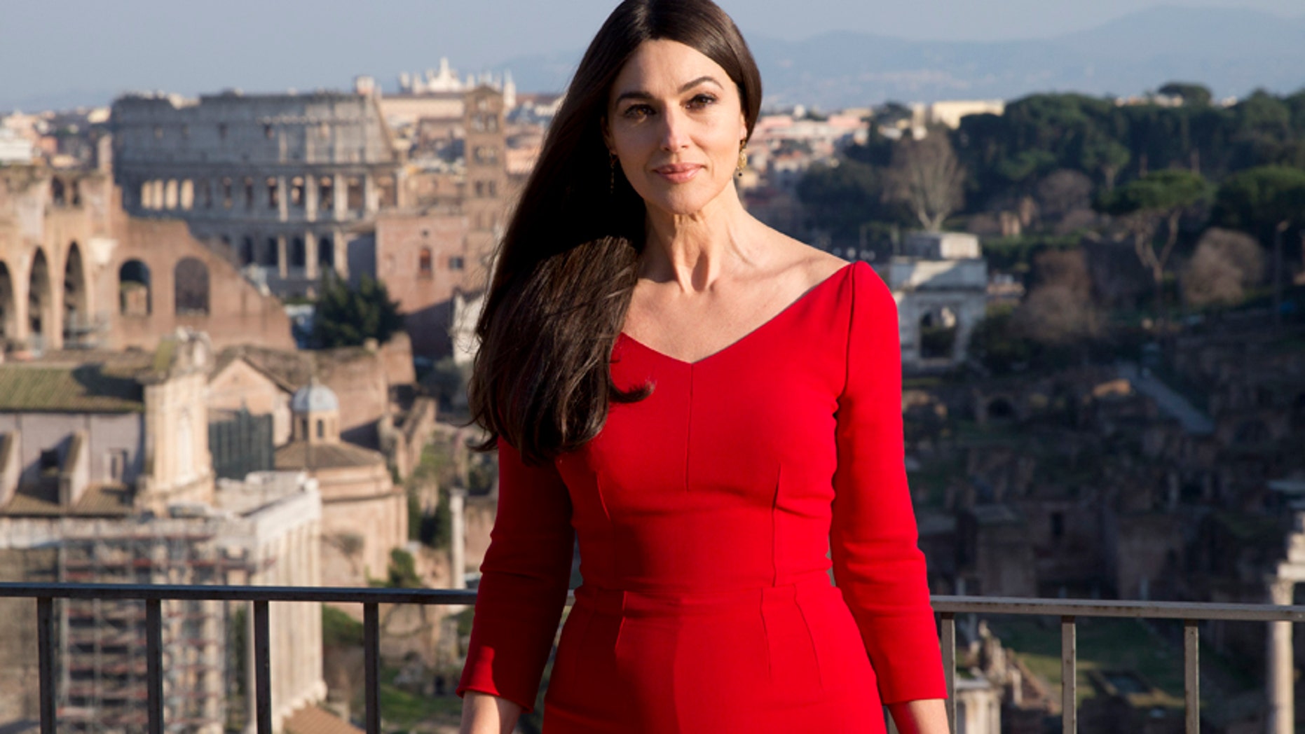 Actress Monica Bellucci poses during a photo call for the latest James Bond movie 'Spectre', in Rome, Wednesday, Feb. 18, 2015.