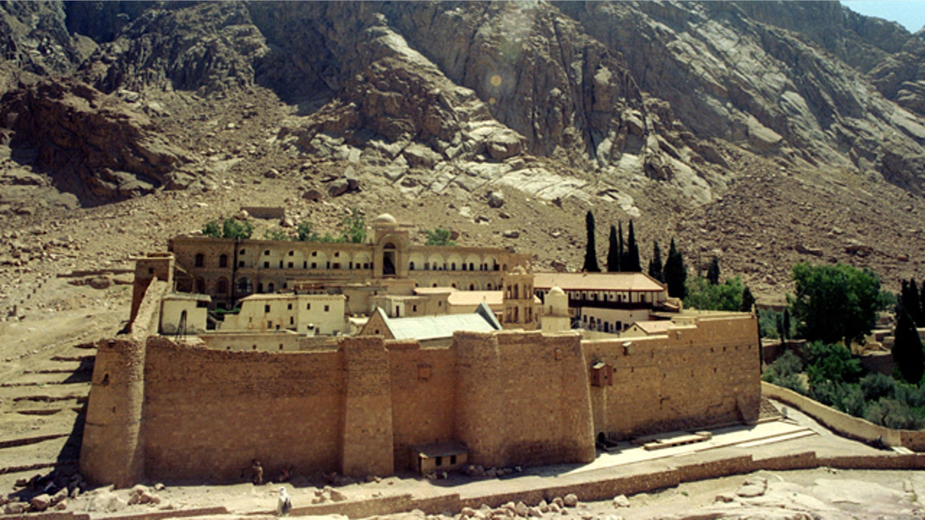 FILE: St Catherine's Monastery on Mount Sinai, stands surrounded by the steep cliffs under the blazing desert sun in Egypt's Sinai Peninsula.