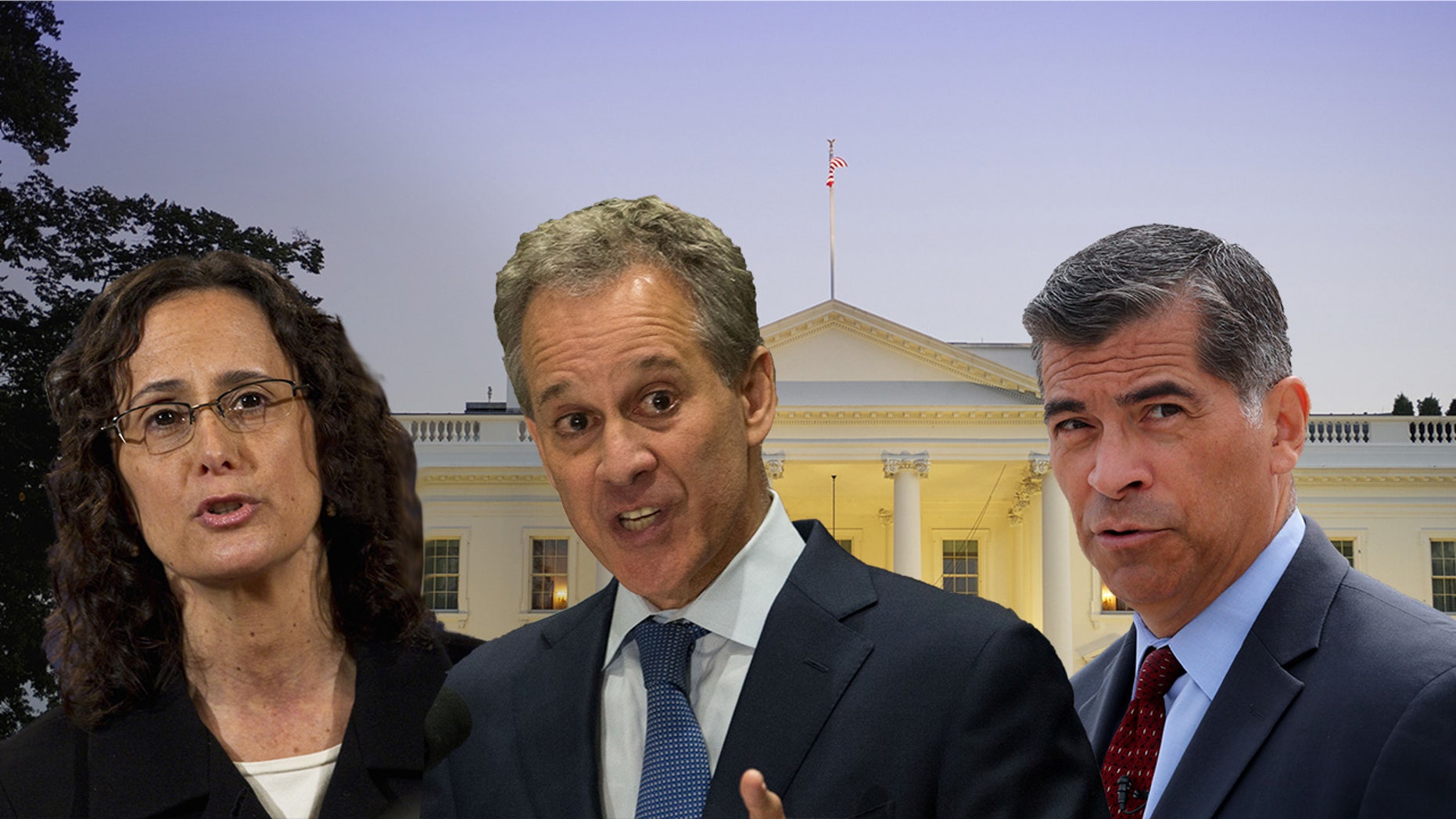 Illinois Attorney General Lisa Madigan, New York Attorney General Eric Schneiderman and California Attorney General Xavier Becerra are helping lead a slew of anti-Trump administration suits.