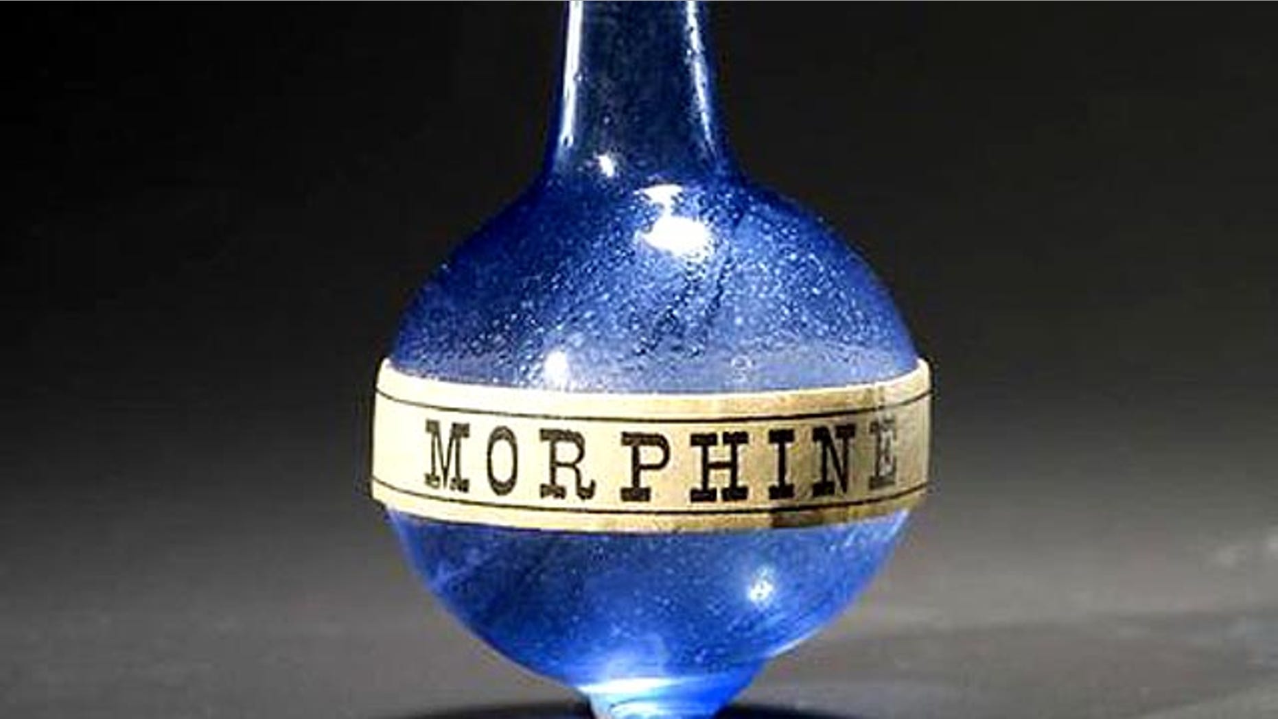A laboratory morphine vial from the 1880s.