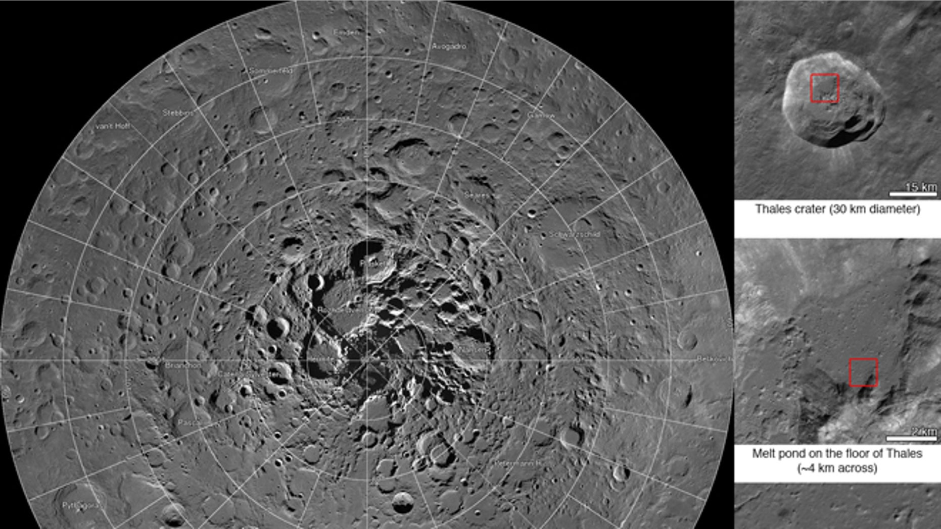 March 18, 2014: Scientists, using cameras aboard NASA's Lunar Reconnaissance Orbiter have created the largest high resolution mosaic of our moon’s north polar region.